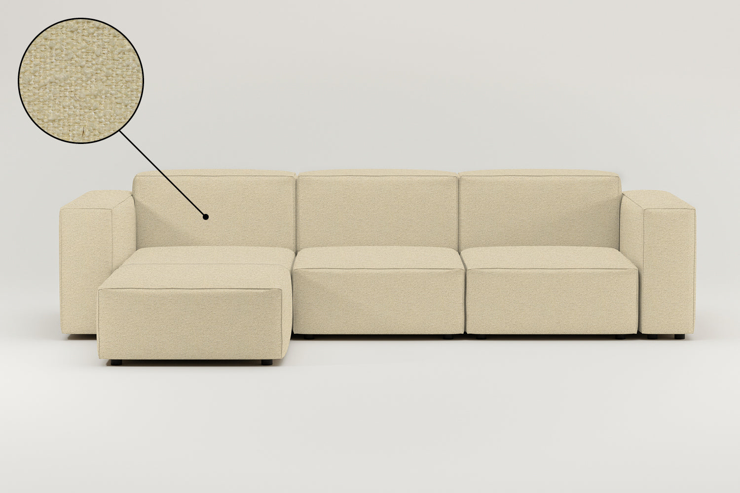 Stoffbezug - Modulares Sofa Harvey L 4-Sitzer mit Schlaffunktion