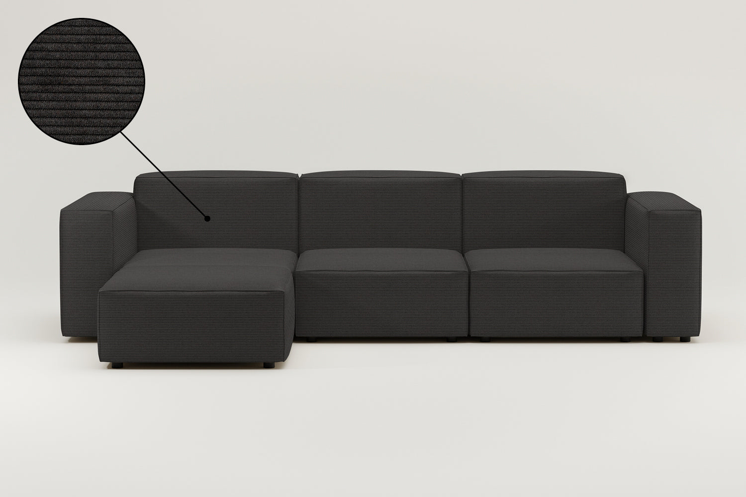Stoffbezug - Modulares Sofa Harvey L 4-Sitzer mit Schlaffunktion