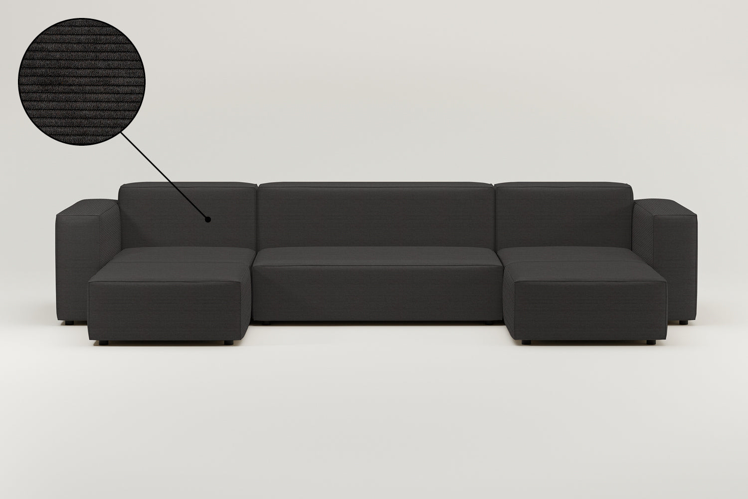 Stoffbezug - Modulares Sofa Harvey U-Form / Wohnlandschaft
