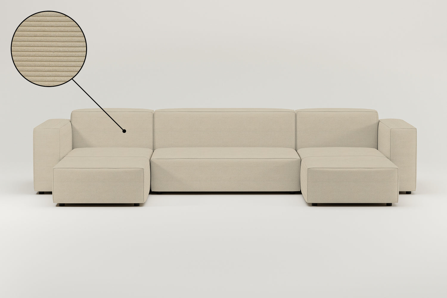 Stoffbezug - Modulares Sofa Harvey U-Form / Wohnlandschaft