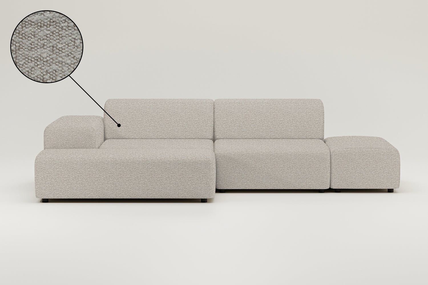 Stoffbezug - Modulares Ecksofa Nina 4-Sitzer