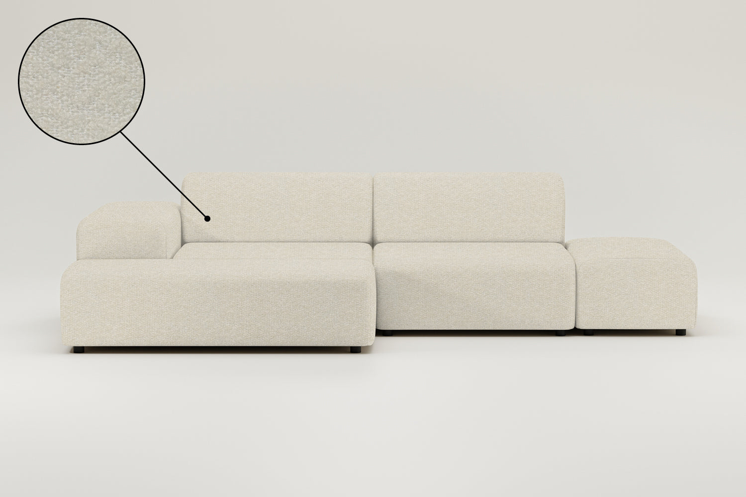 Modular corner sofa Nina 4-seater with sleeping function