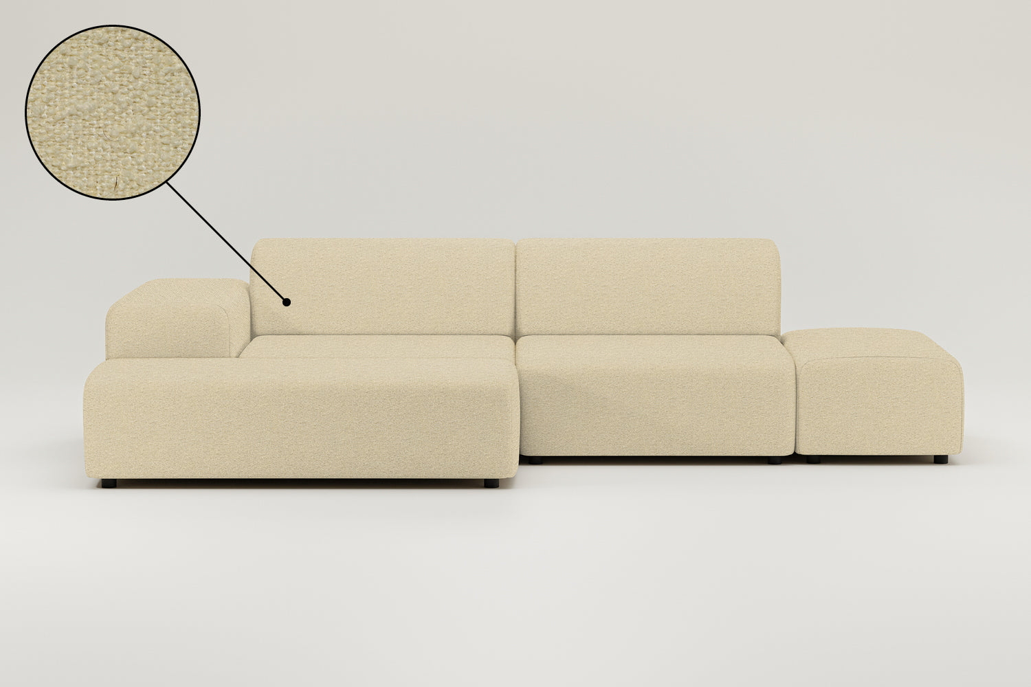 Modular corner sofa Nina 4-seater with sleeping function