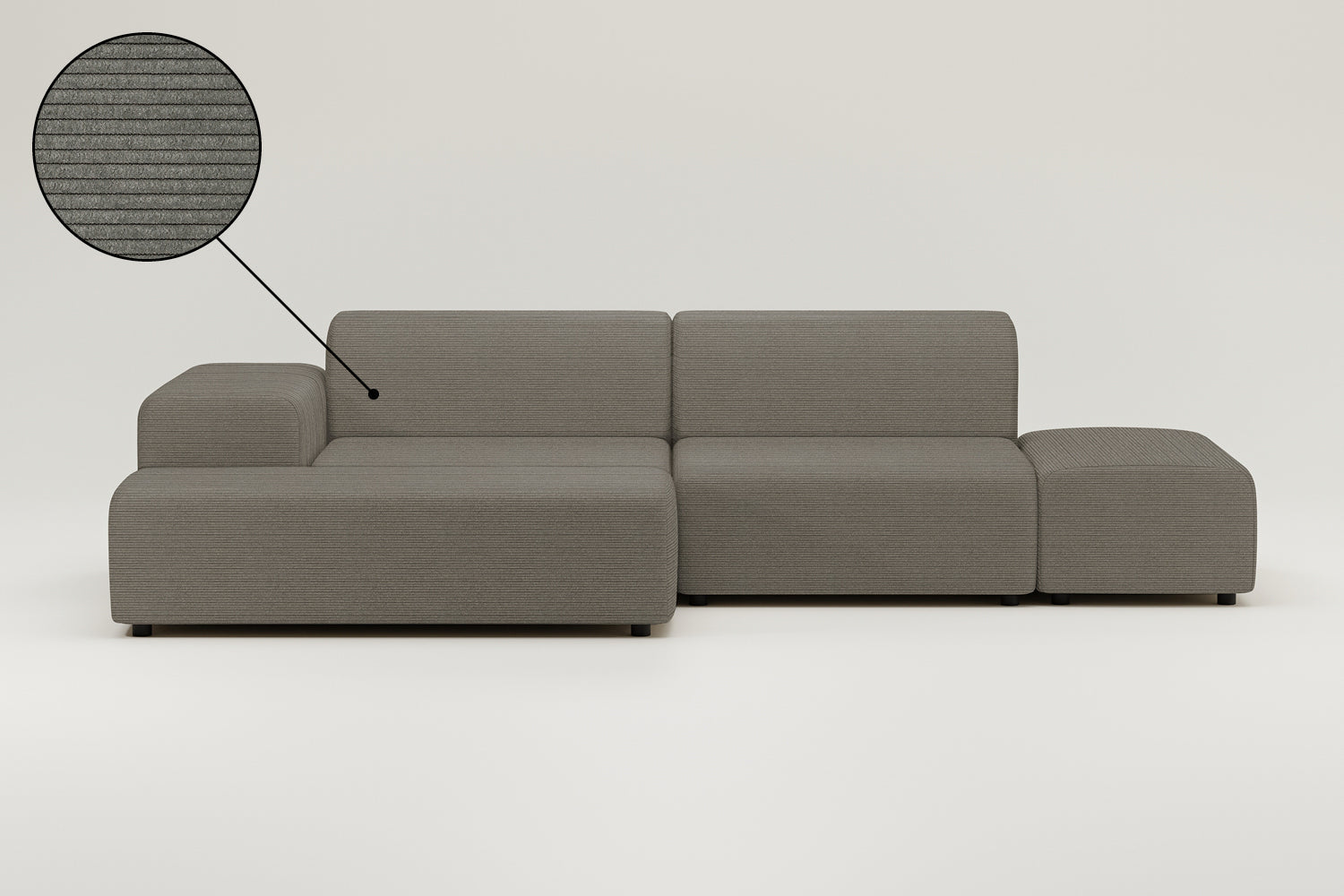 Stoffbezug - Modulares Ecksofa Nina 4-Sitzer