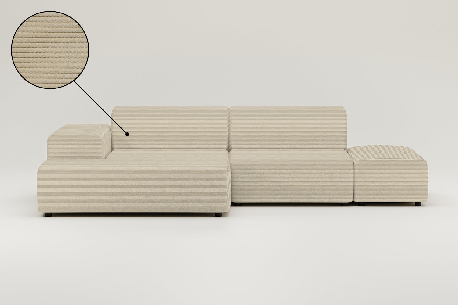 Modular corner sofa Nina 4-seater with sleeping function