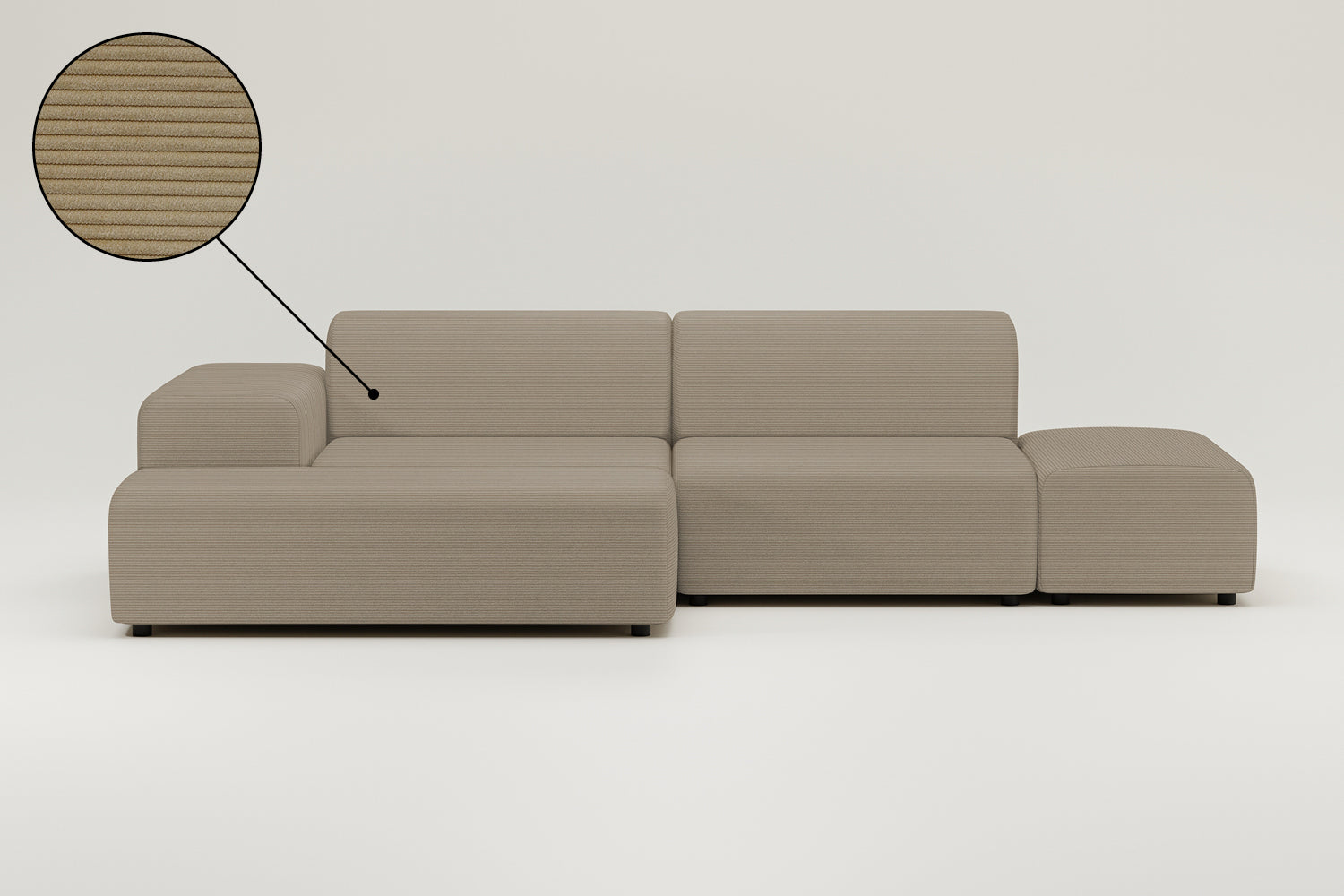 Modular corner sofa Nina 4-seater with sleeping function