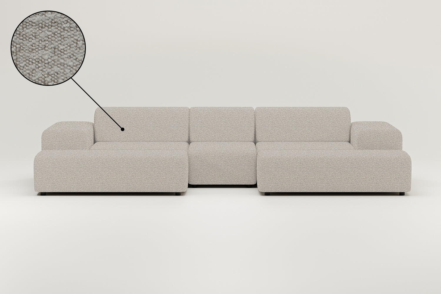 Modular sofa Nina U-shape / living room suite with sleeping function