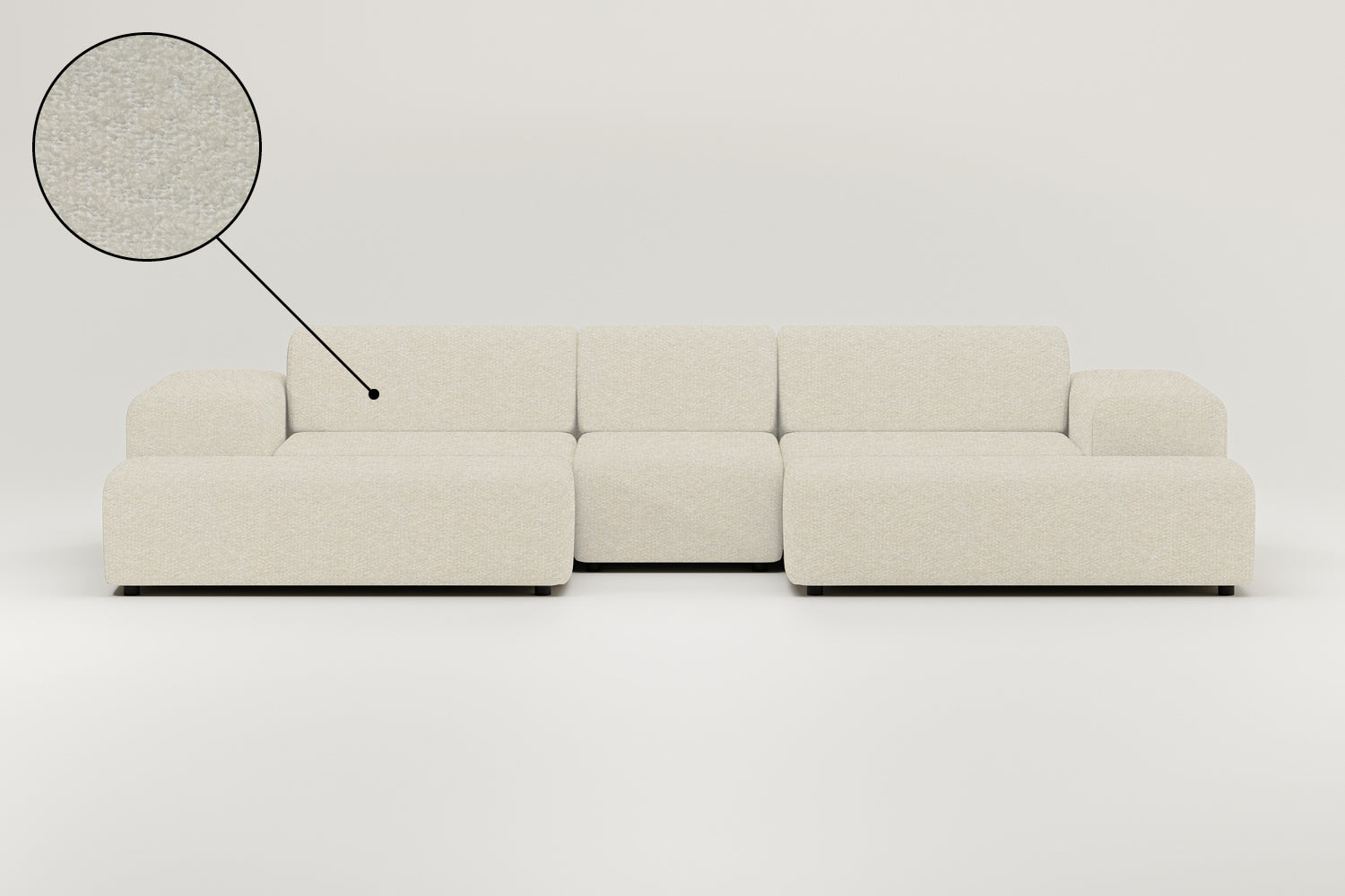 Modular sofa Nina U-shape / living room suite with sleeping function