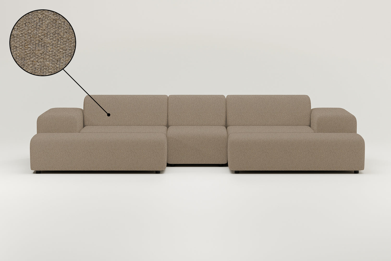 Modular sofa Nina U-shape / living room suite with sleeping function