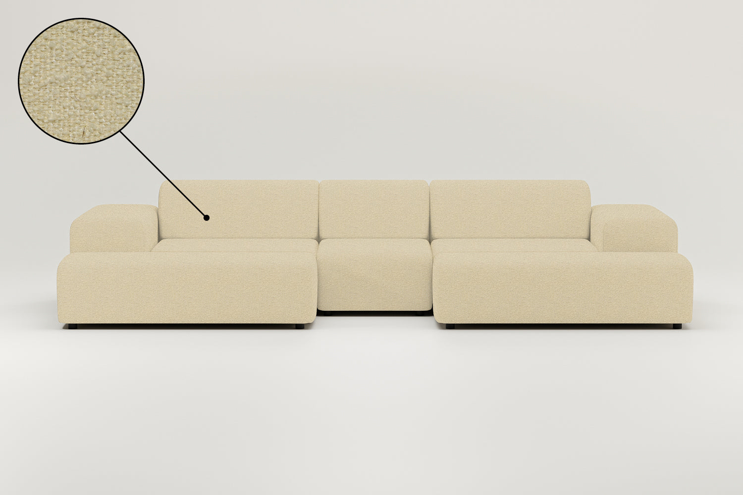 Modular sofa Nina U-shape / living room suite with sleeping function