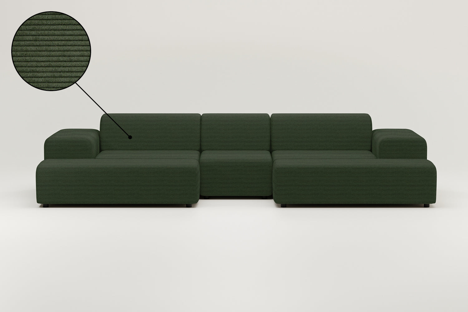 Modular sofa Nina U-shape / living room suite with sleeping function