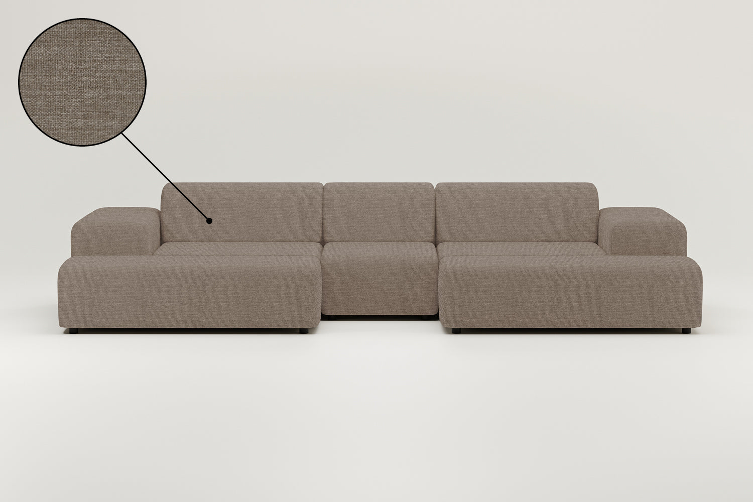 Modular sofa Nina U-shape / living room suite with sleeping function