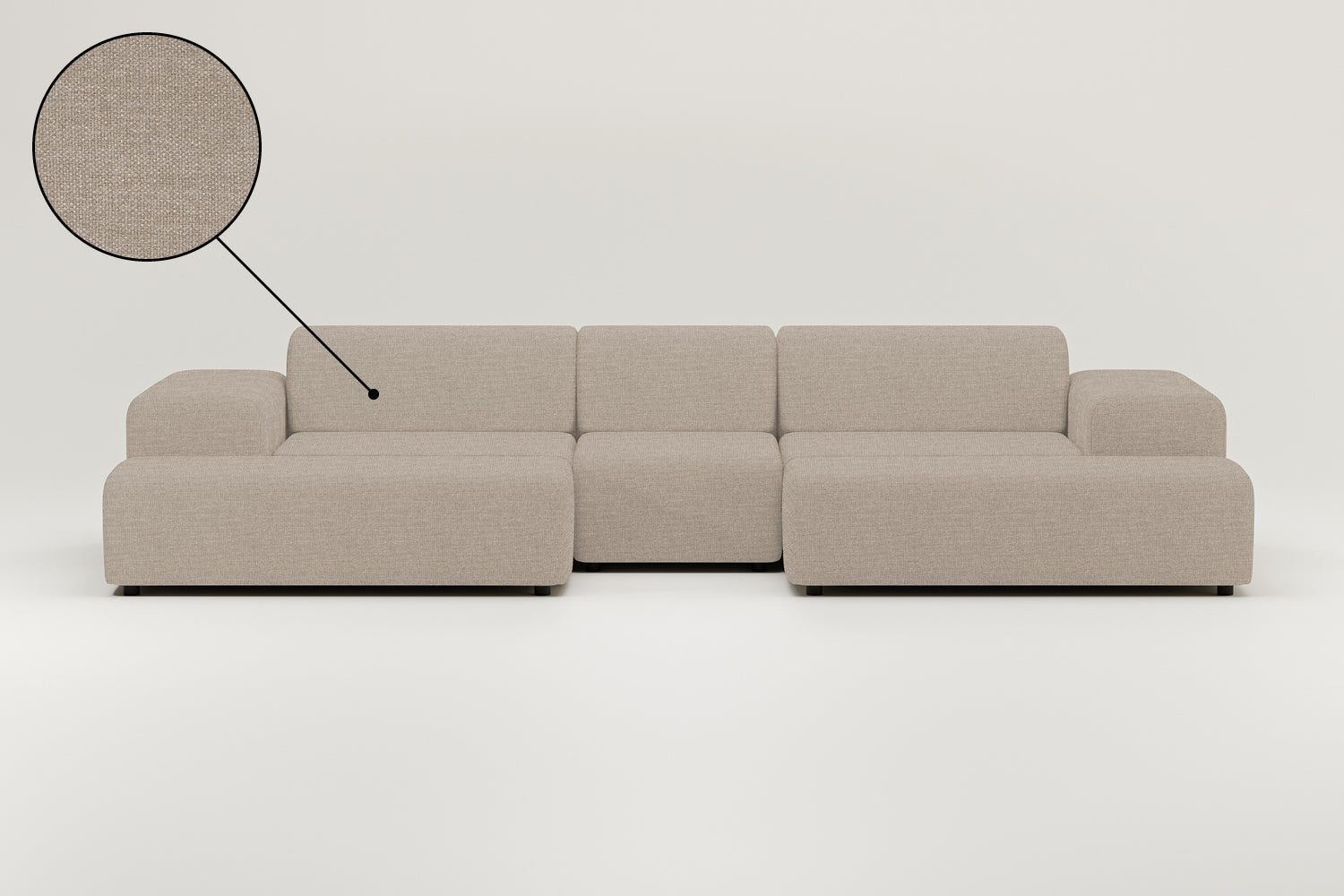 Modular sofa Nina U-shape / living room suite with sleeping function