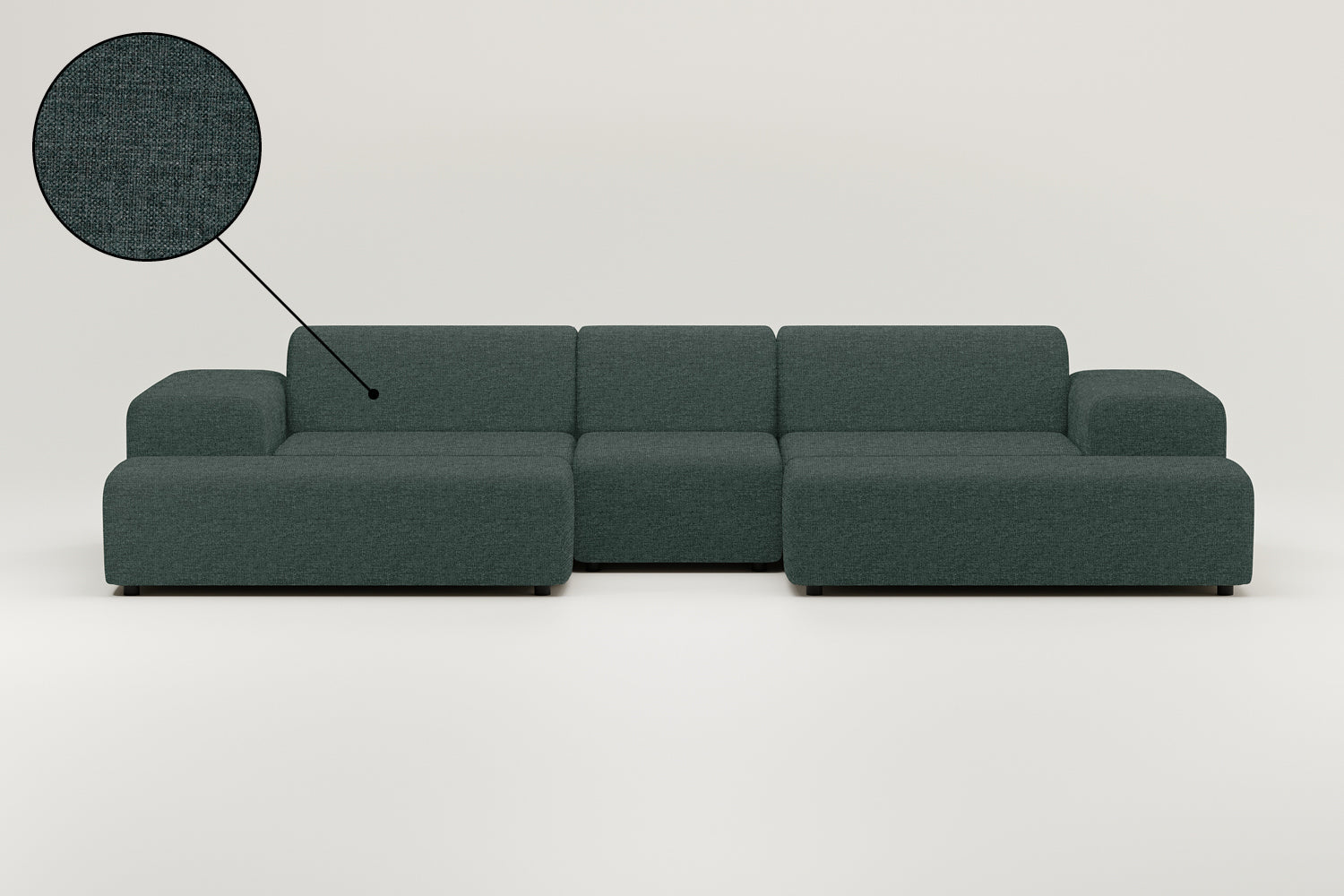 Modular sofa Nina U-shape / living room suite with sleeping function