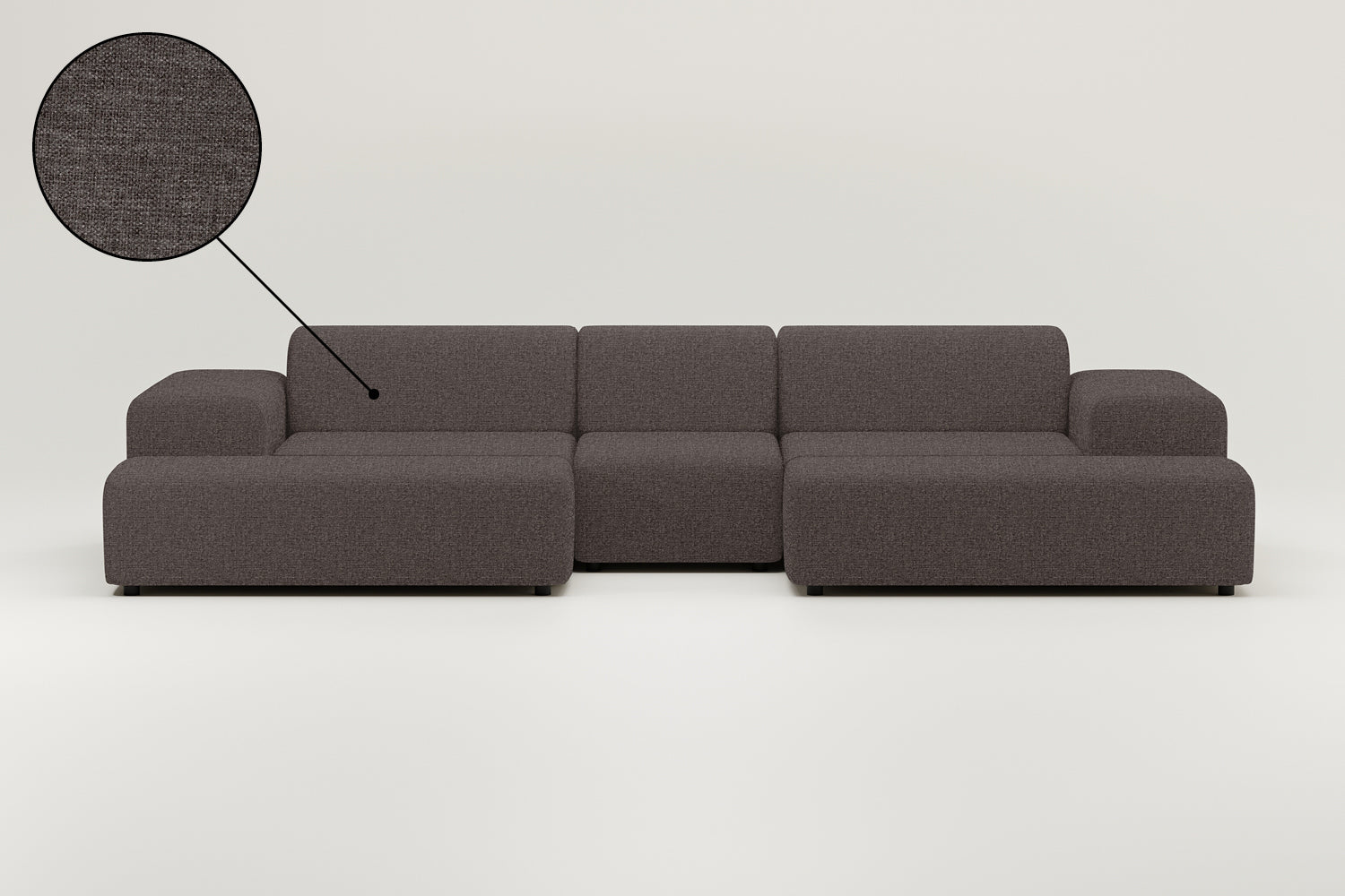 Modular sofa Nina U-shape / living room suite with sleeping function