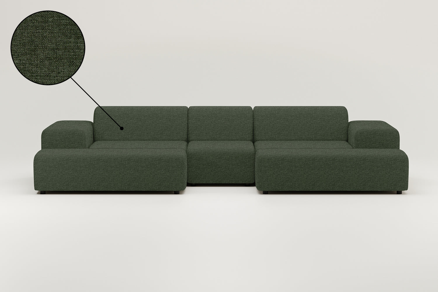 Modular sofa Nina U-shape / living room suite with sleeping function