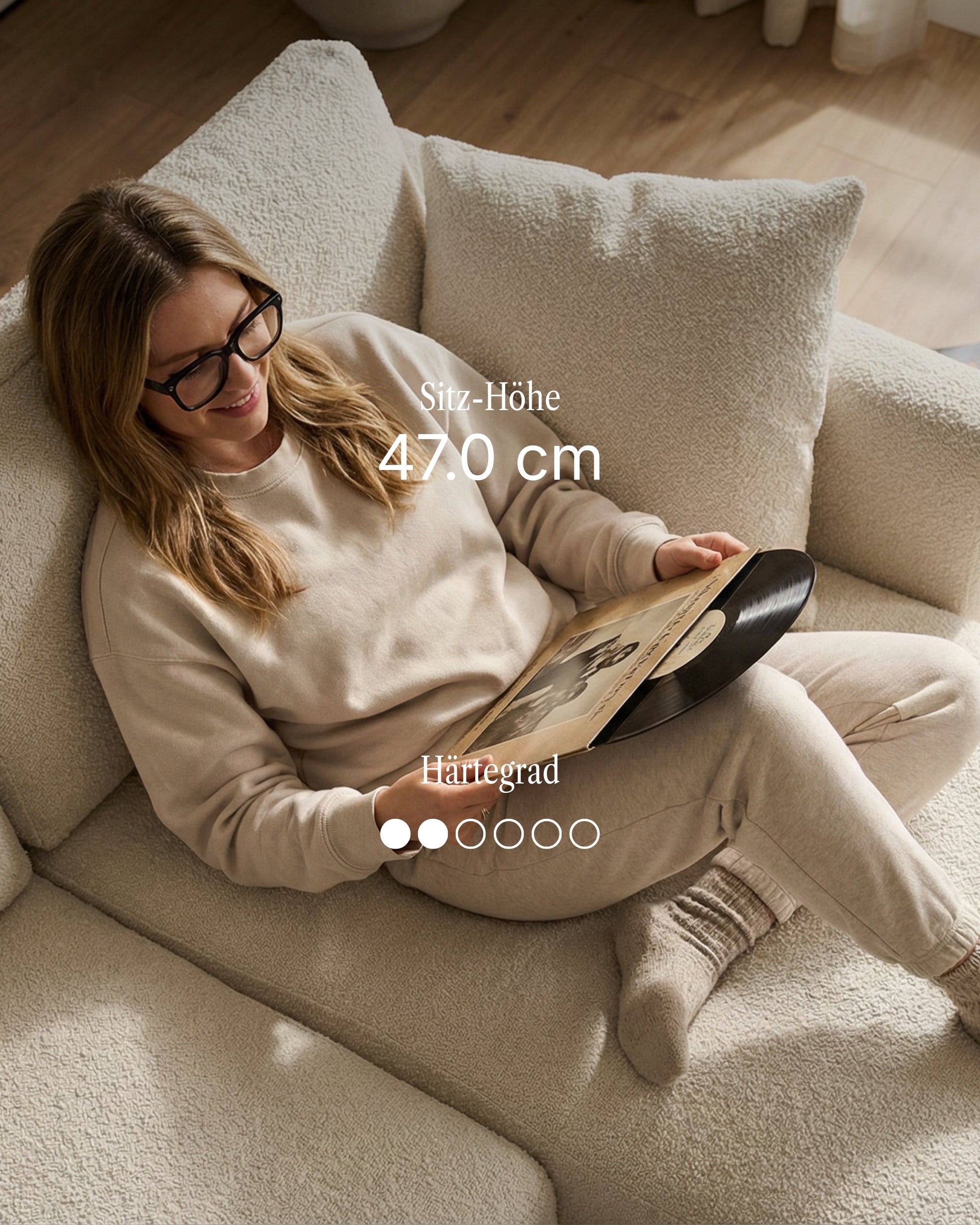 Modular sofa Aera 3-seater with ottoman and sleeping function