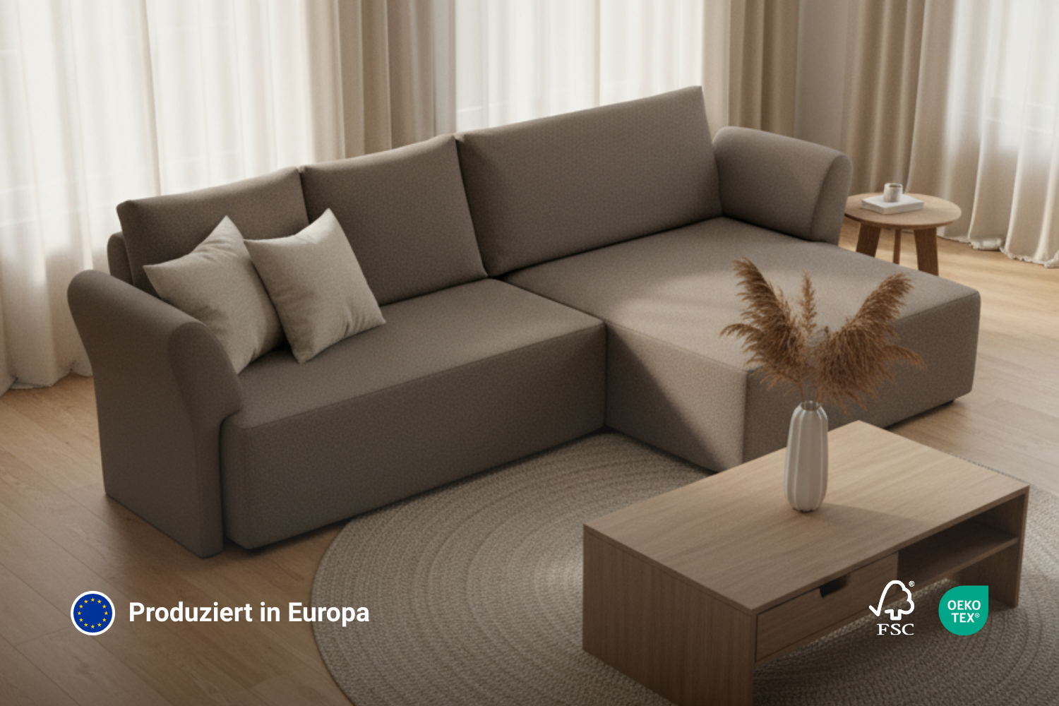 Modulares Sofa Amy 4-Sitzer mit Schlaffunktion