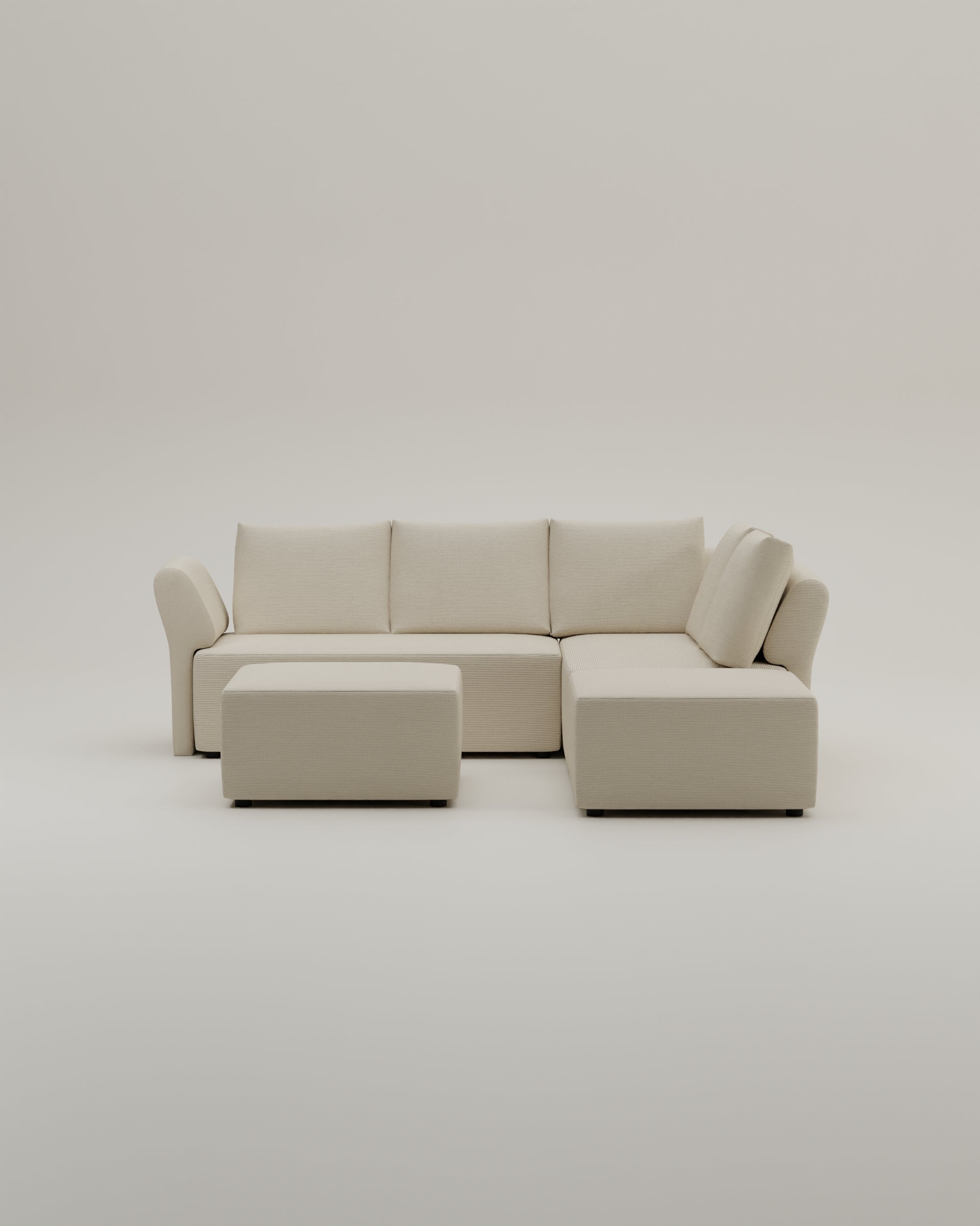 Modulares Ecksofa Amy mit Schlaffunktion