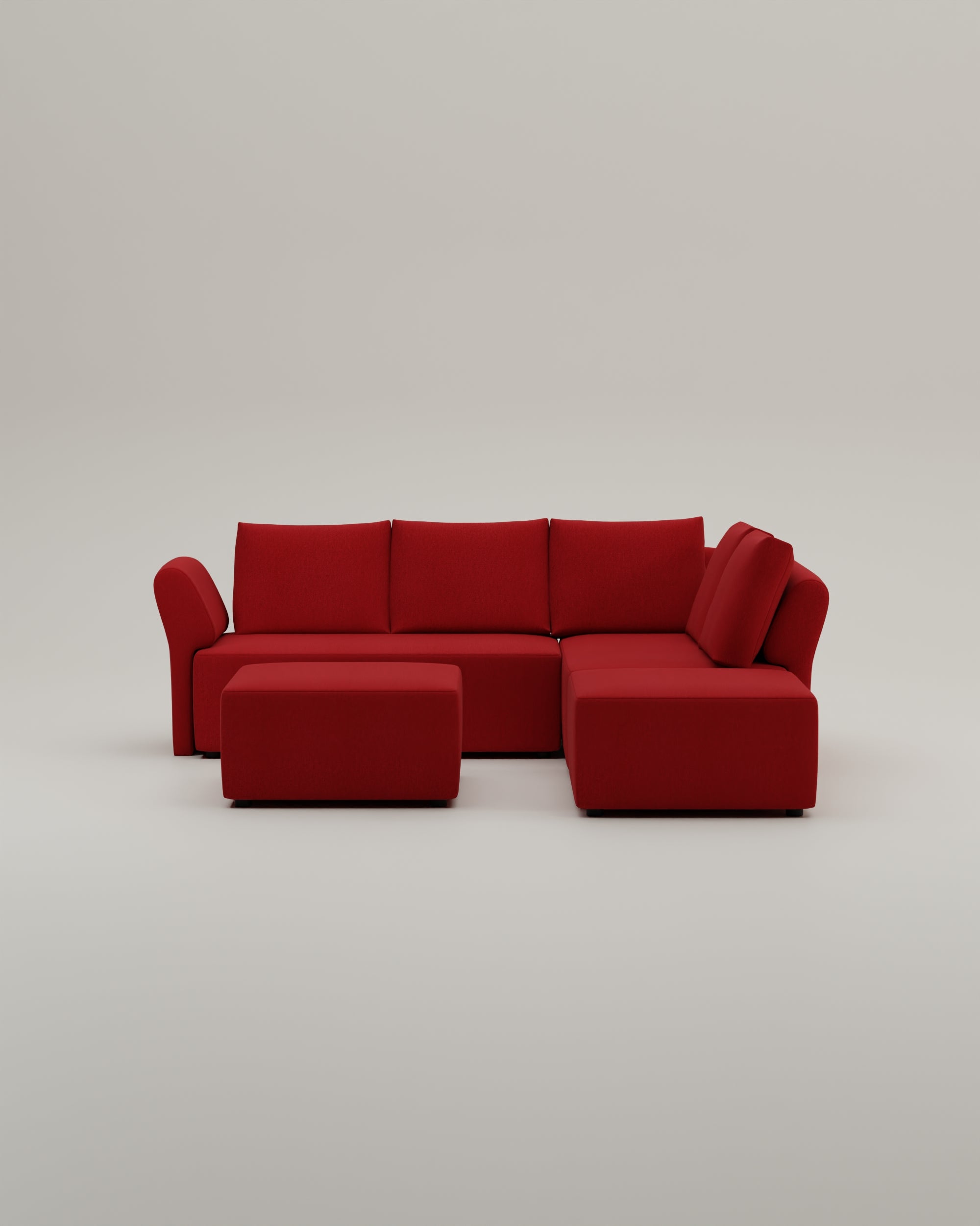 Modulares Ecksofa Amy mit Schlaffunktion