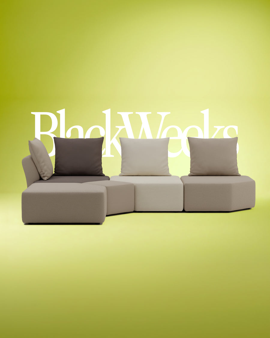 Modular sofa Katrina with sleeping function