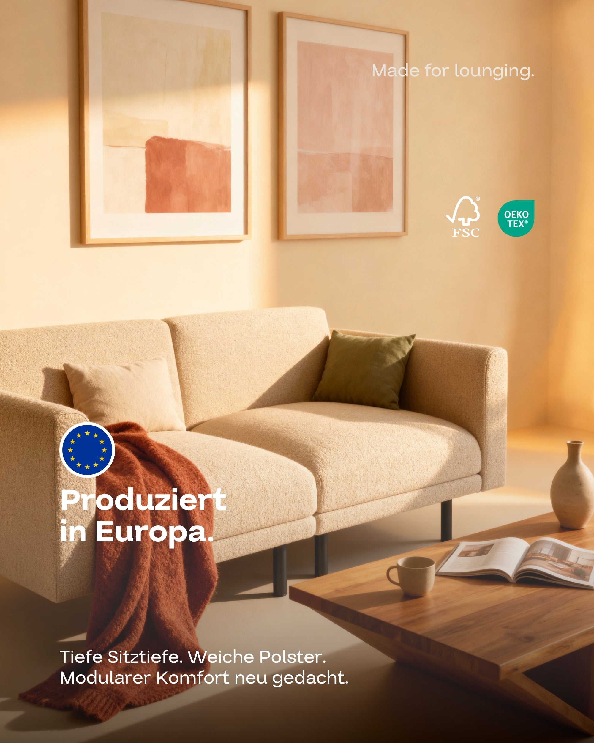 Modular sofa Aera 2-seater