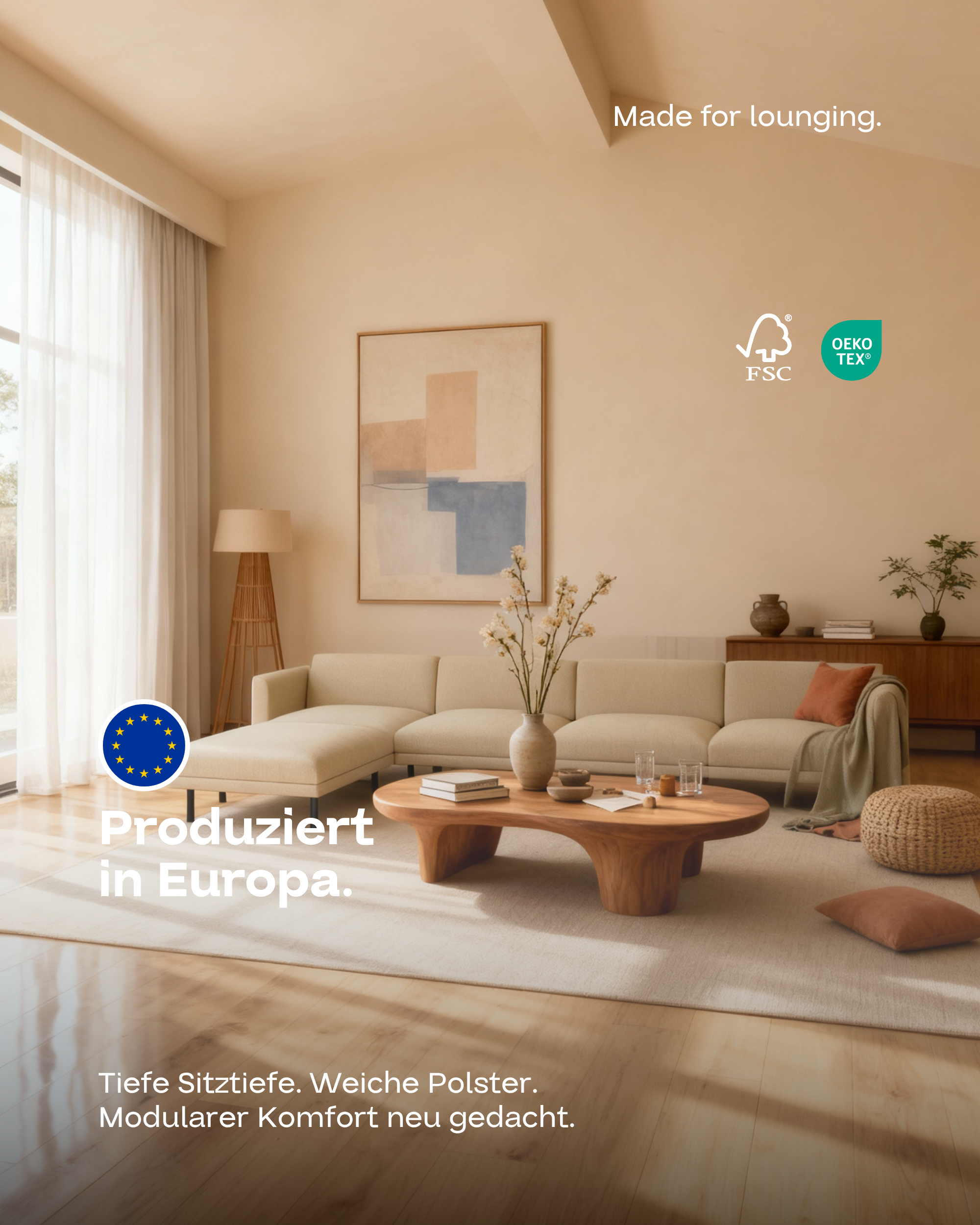 Stoffbezug - Modulares Sofa Aera Ecksofa mit Schlaffunktion