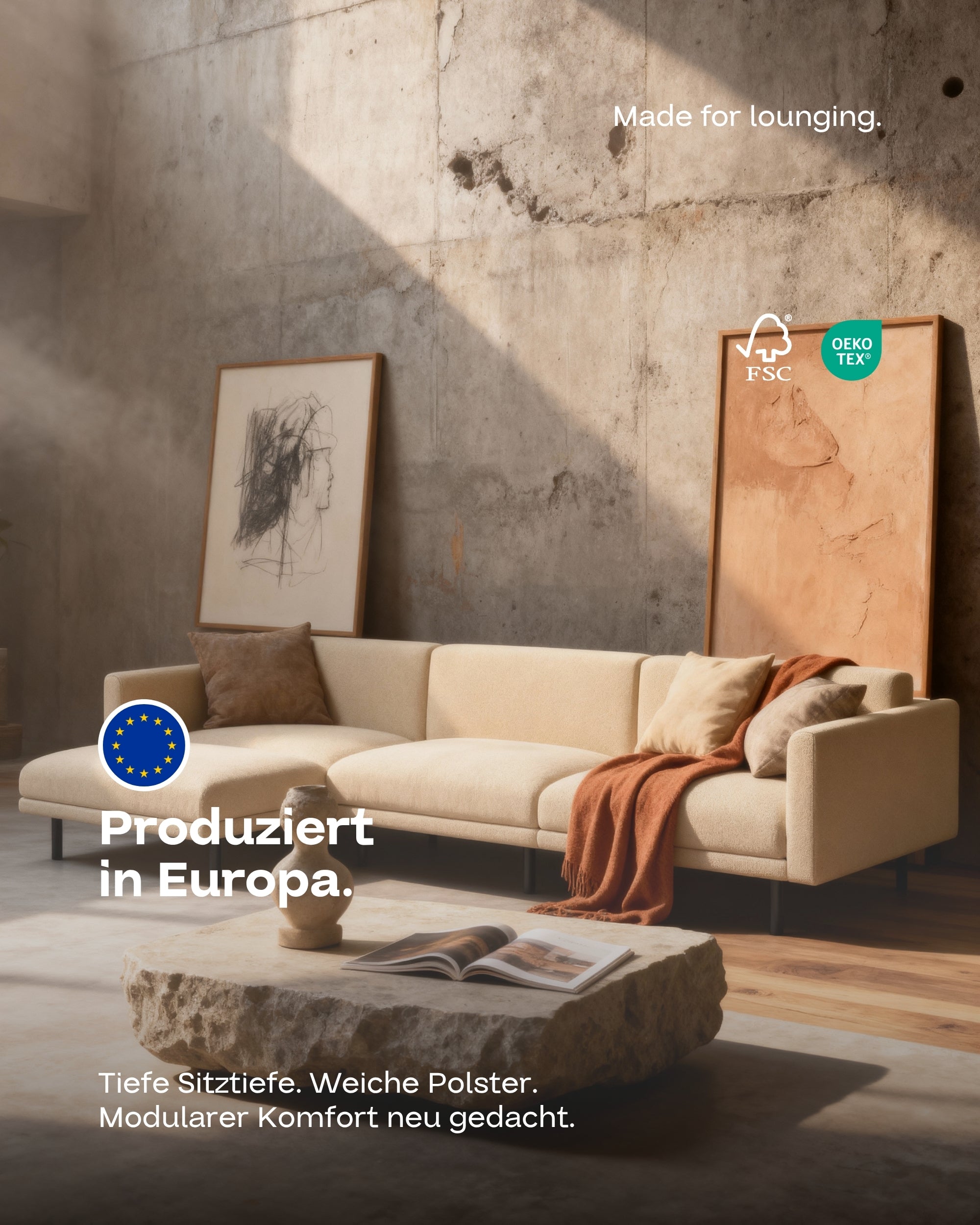 Modular sofa Aera corner sofa with sleeping function