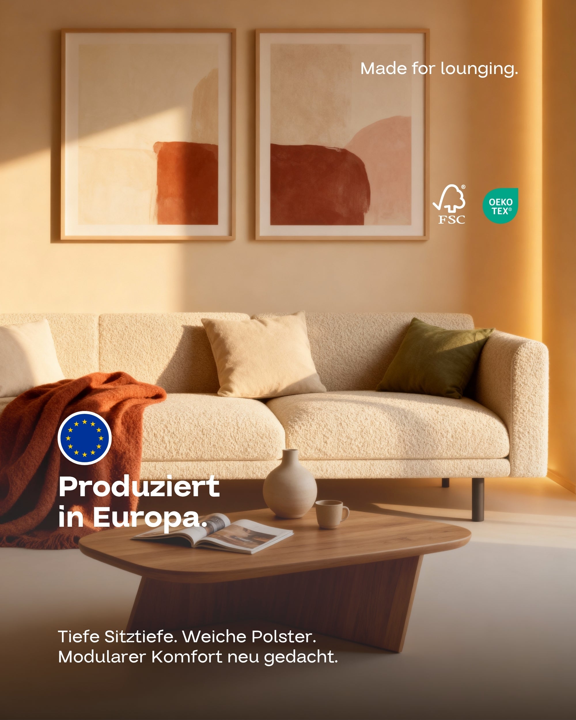 Fabric cover - Modular sofa Aera corner sofa XL with sleeping function