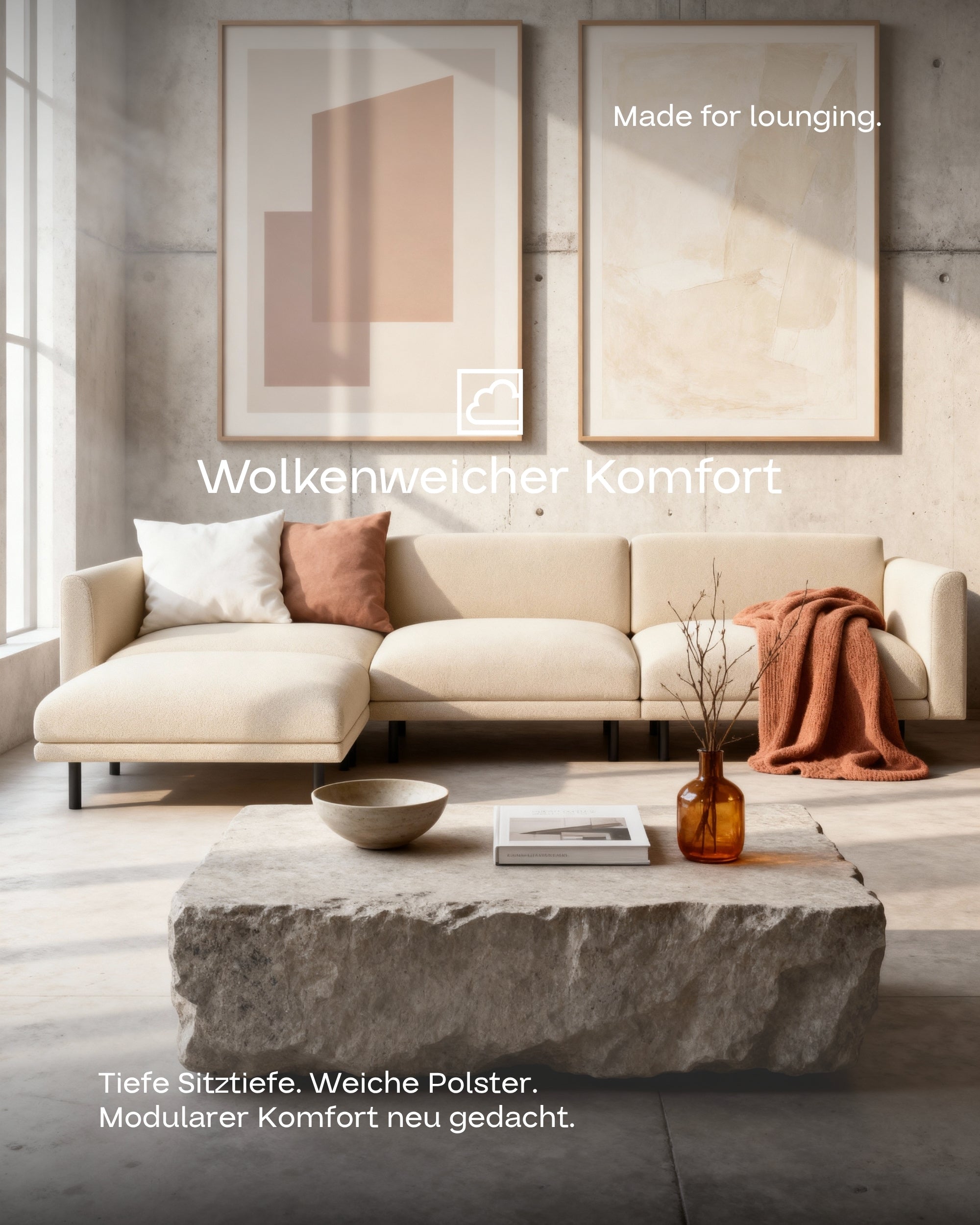 Modulares Sofa Aera Ecksofa mit Schlaffunktion