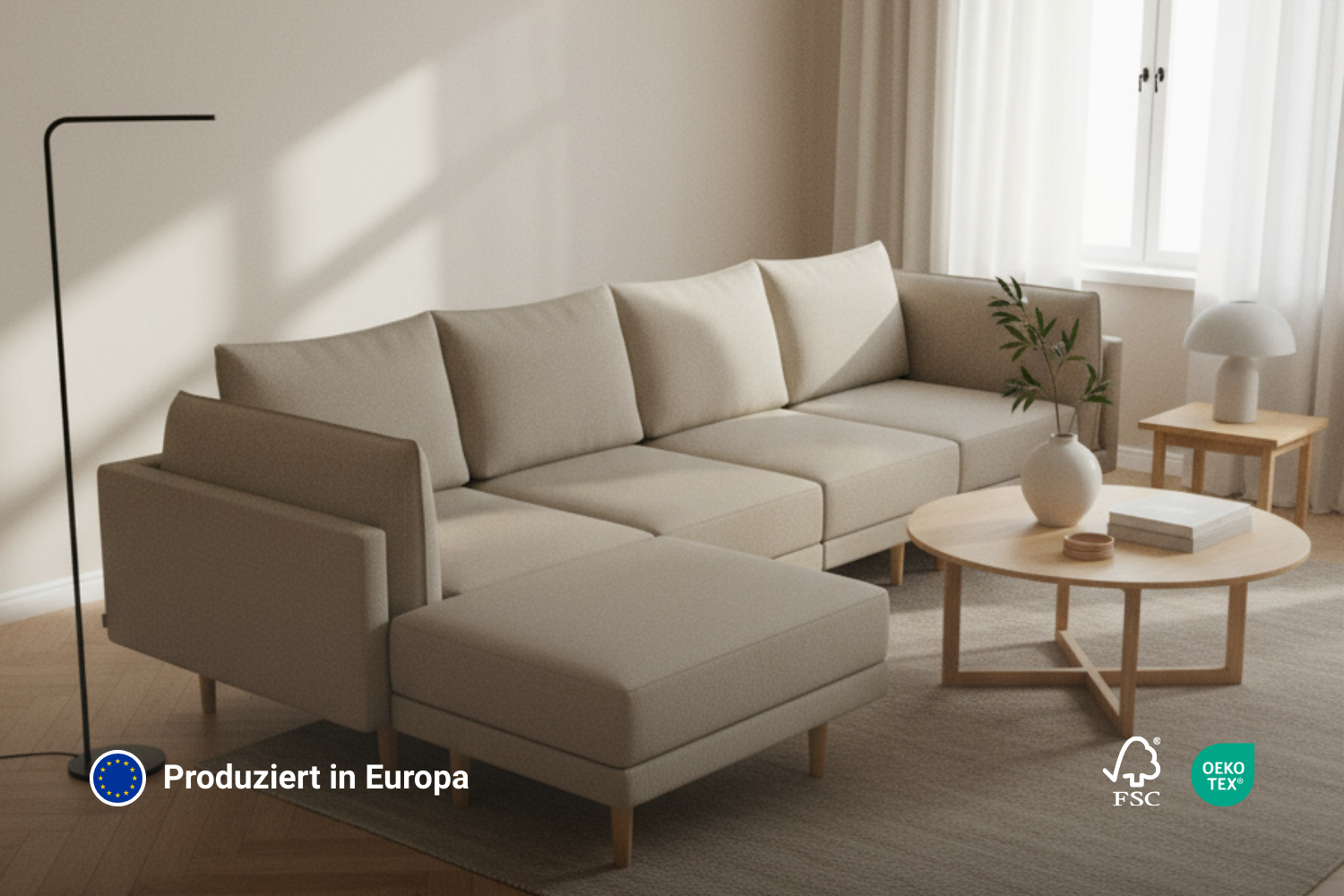 Stoffbezug - Modulares Sofa Donna Ecksofa XL