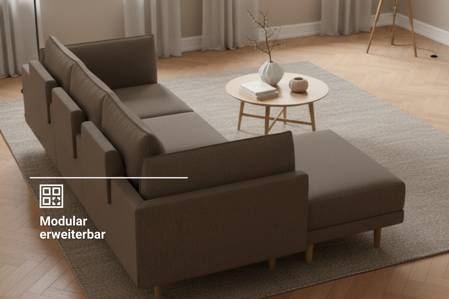 Modulares Sofa Donna Ecksofa XL mit Schlaffunktion