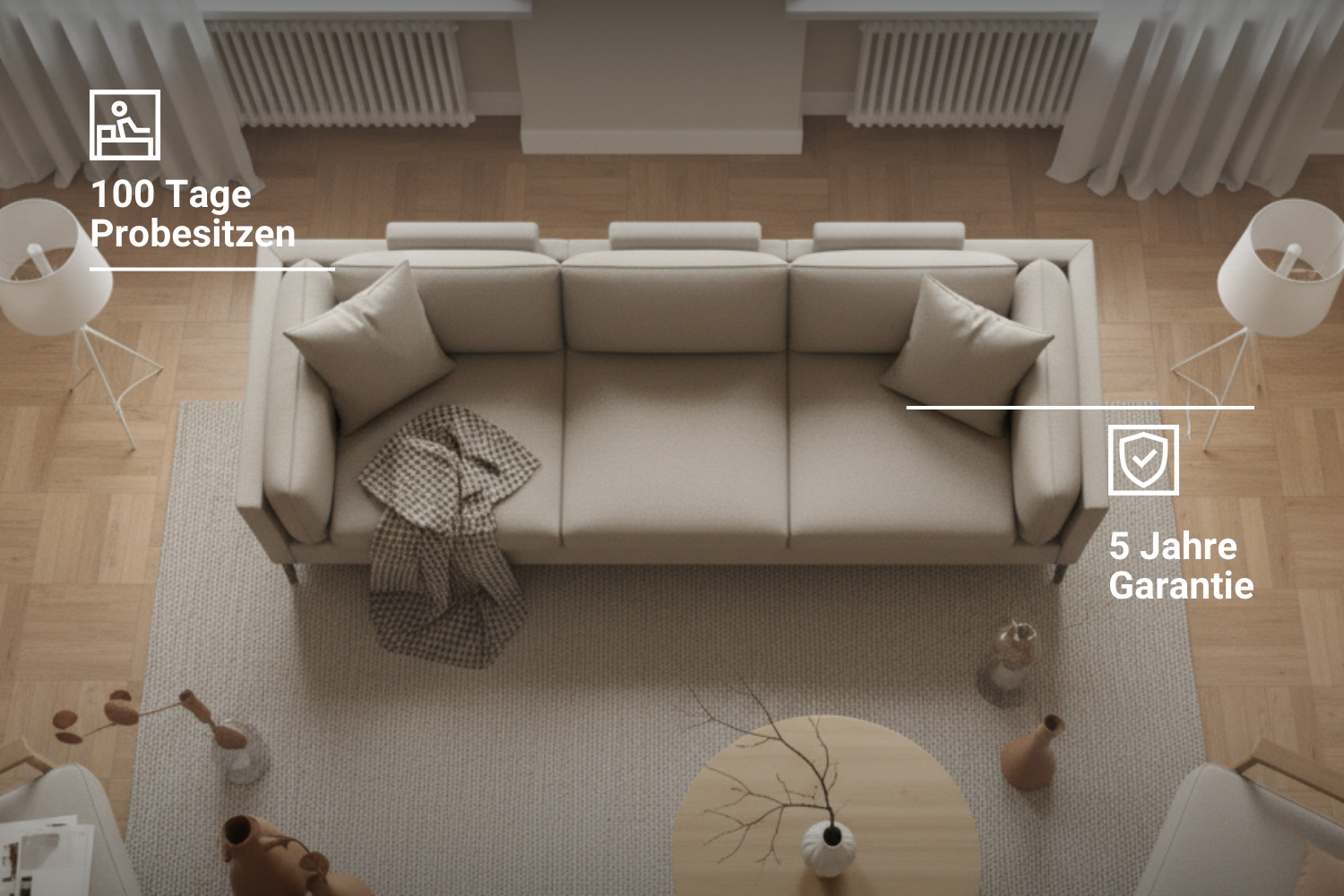 Modular sofa Donna 3-seater with sleeping function