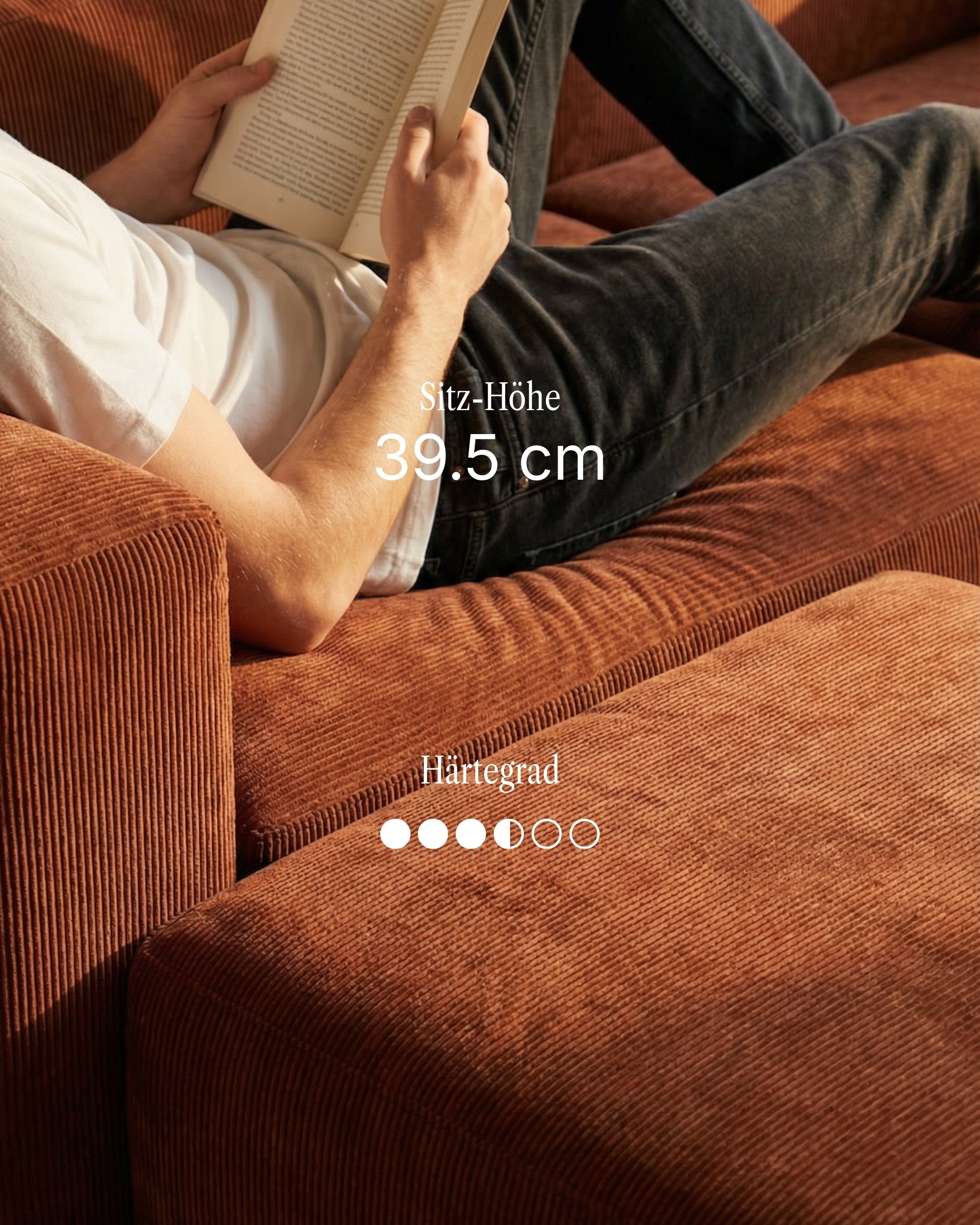 Modulares Ecksofa Harvey 4-Sitzer mit Schlaffunktion