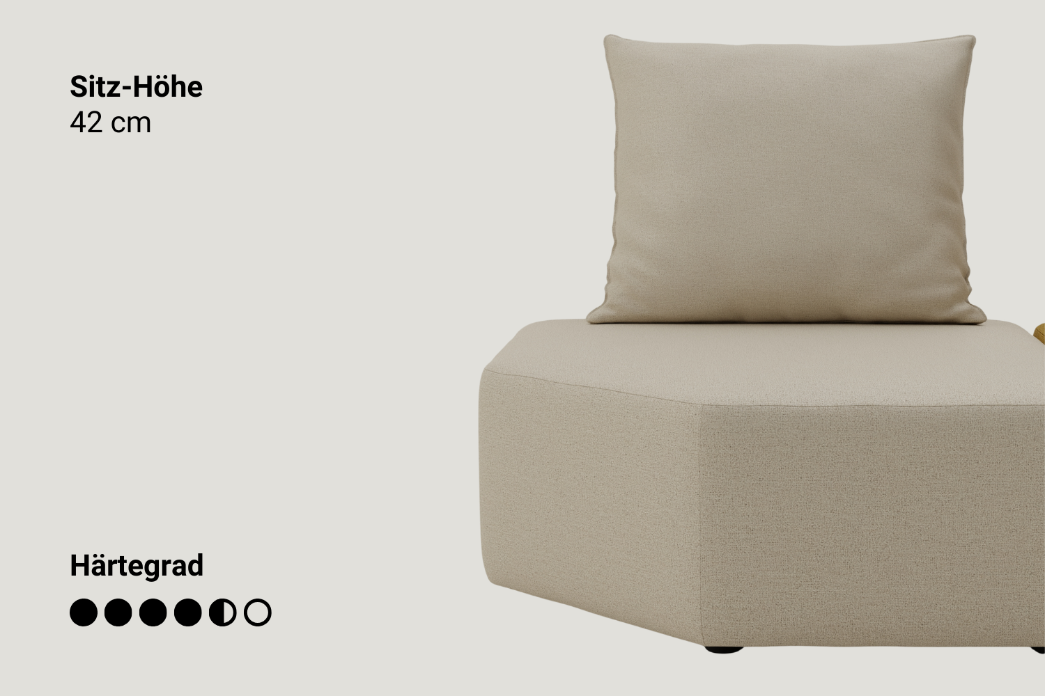 Modular sofa Katrina with sleeping function