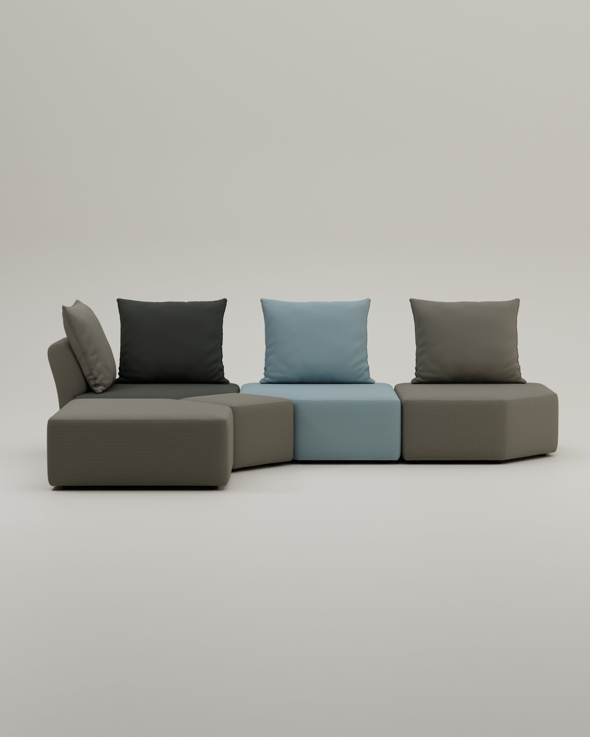 Modular sofa Katrina with sleeping function