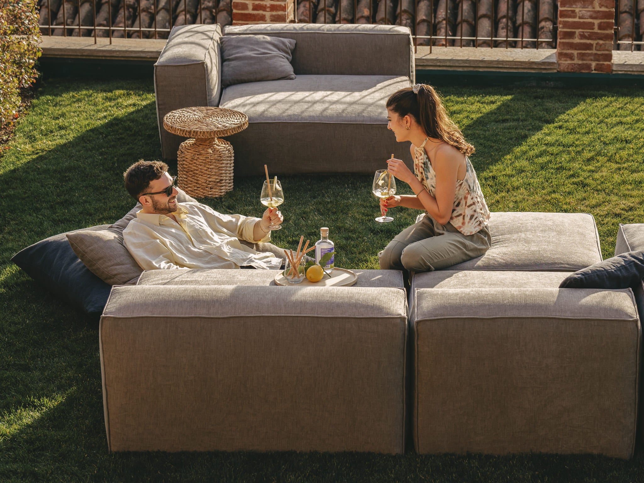 Outlet - Outdoor Modulares Sofa Harvey - Showroom Wien