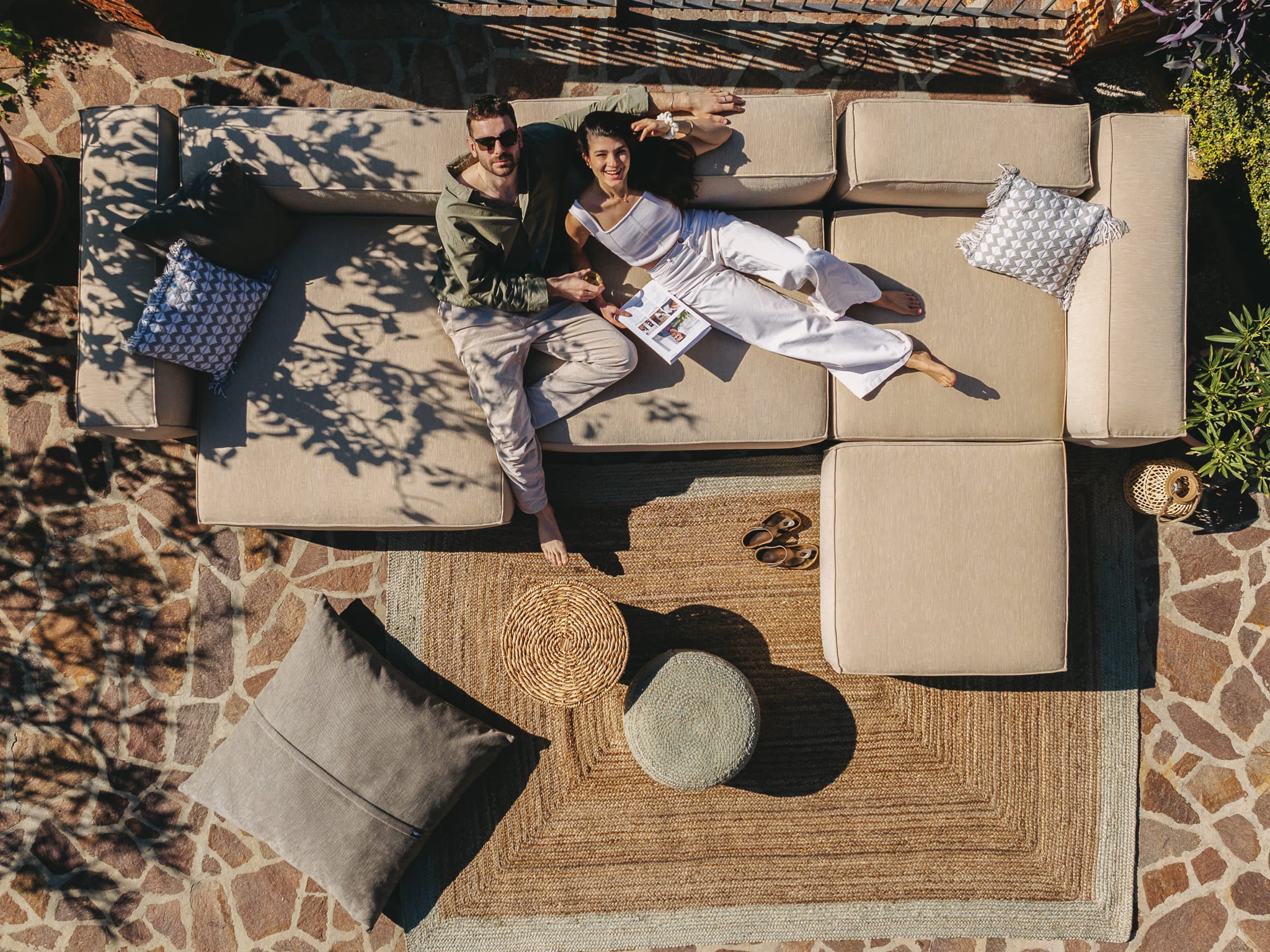 Outlet - Outdoor Modulares Sofa Harvey - Showroom Wien