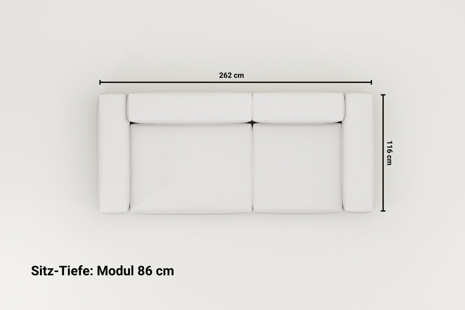 Harvey modular 3-seater sofa with sleeping function