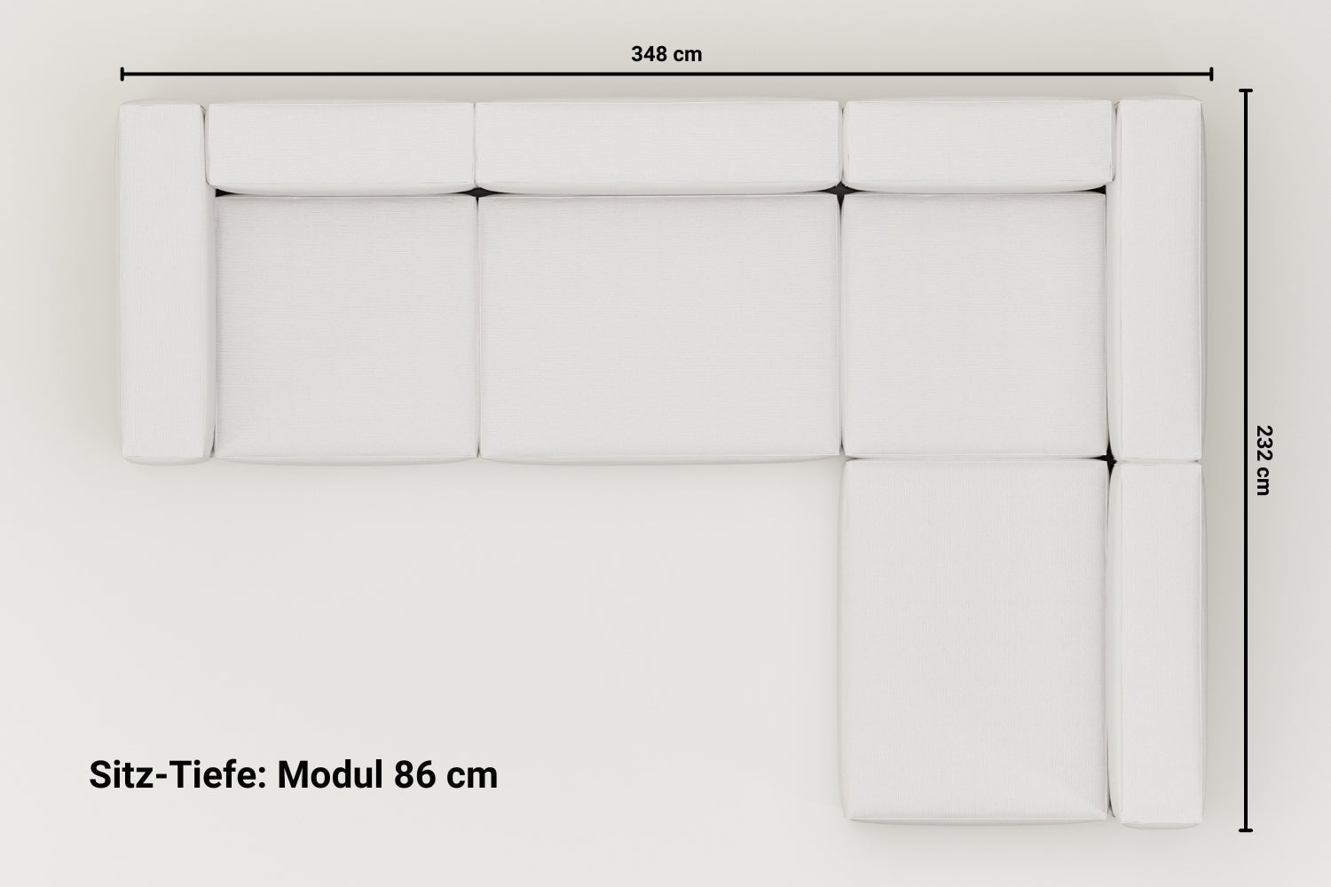 Modular sofa corner sofa Harvey XL with sleeping function
