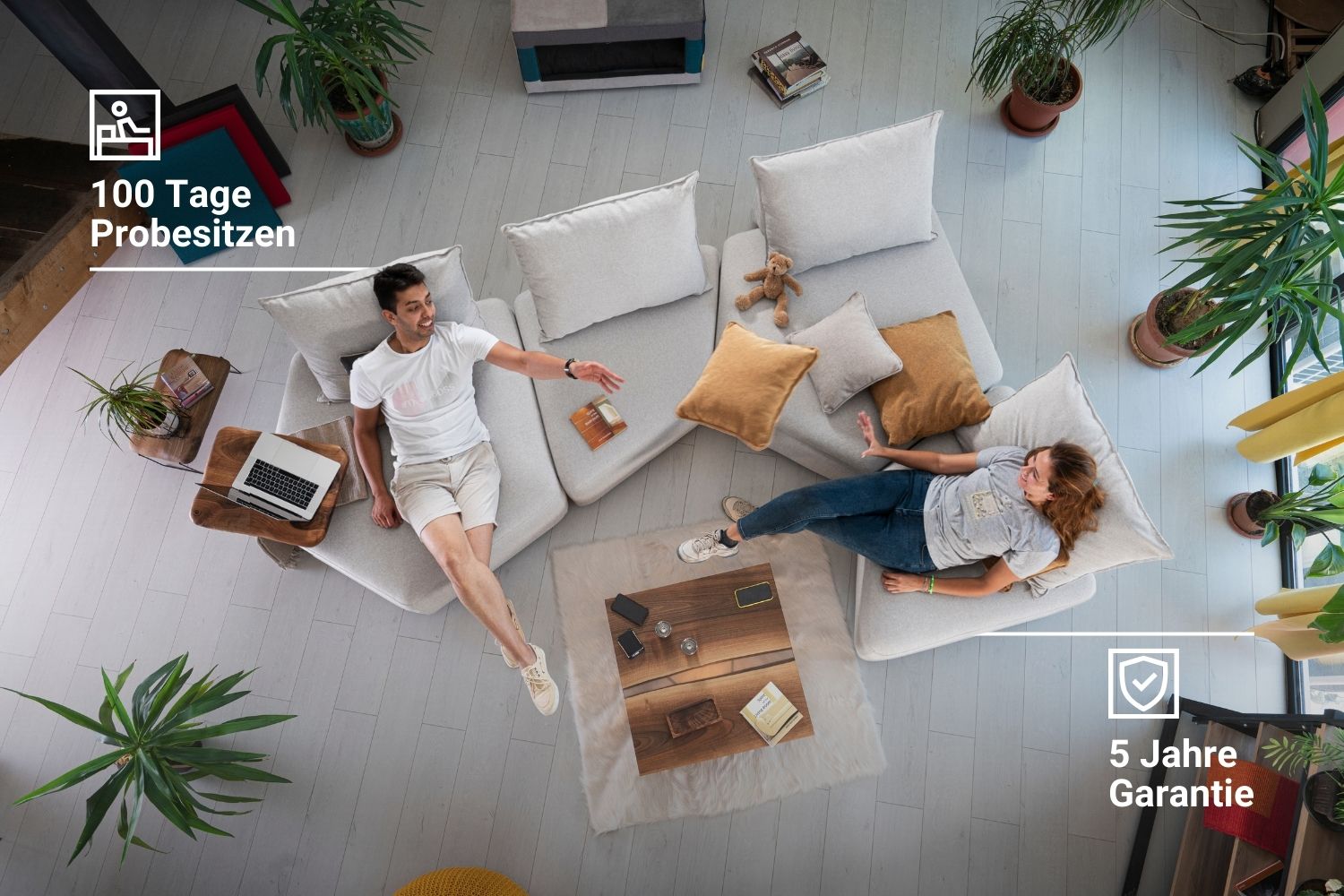 Outlet - Modulares Sofa Katrina mit Schlaffunktion