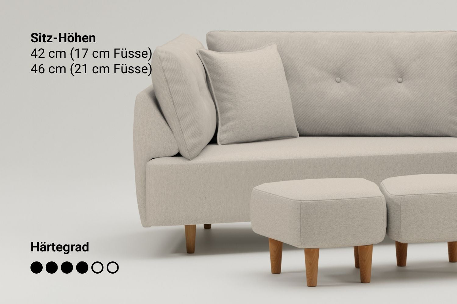 Outlet - Modulares Sofa Mike mit Schlaffunktion - Showroom Wien - 1. Teilzahlung - Individuell