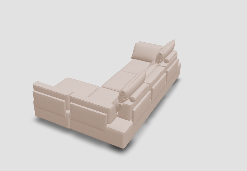 Outlet - Modulares Sofa Louis mit Hocker und Schlaffunktion