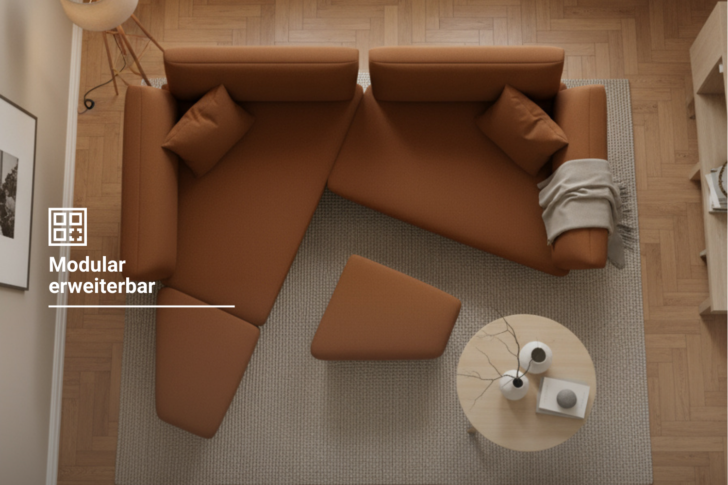 Outlet - Modulares Sofa Mike mit Schlaffunktion