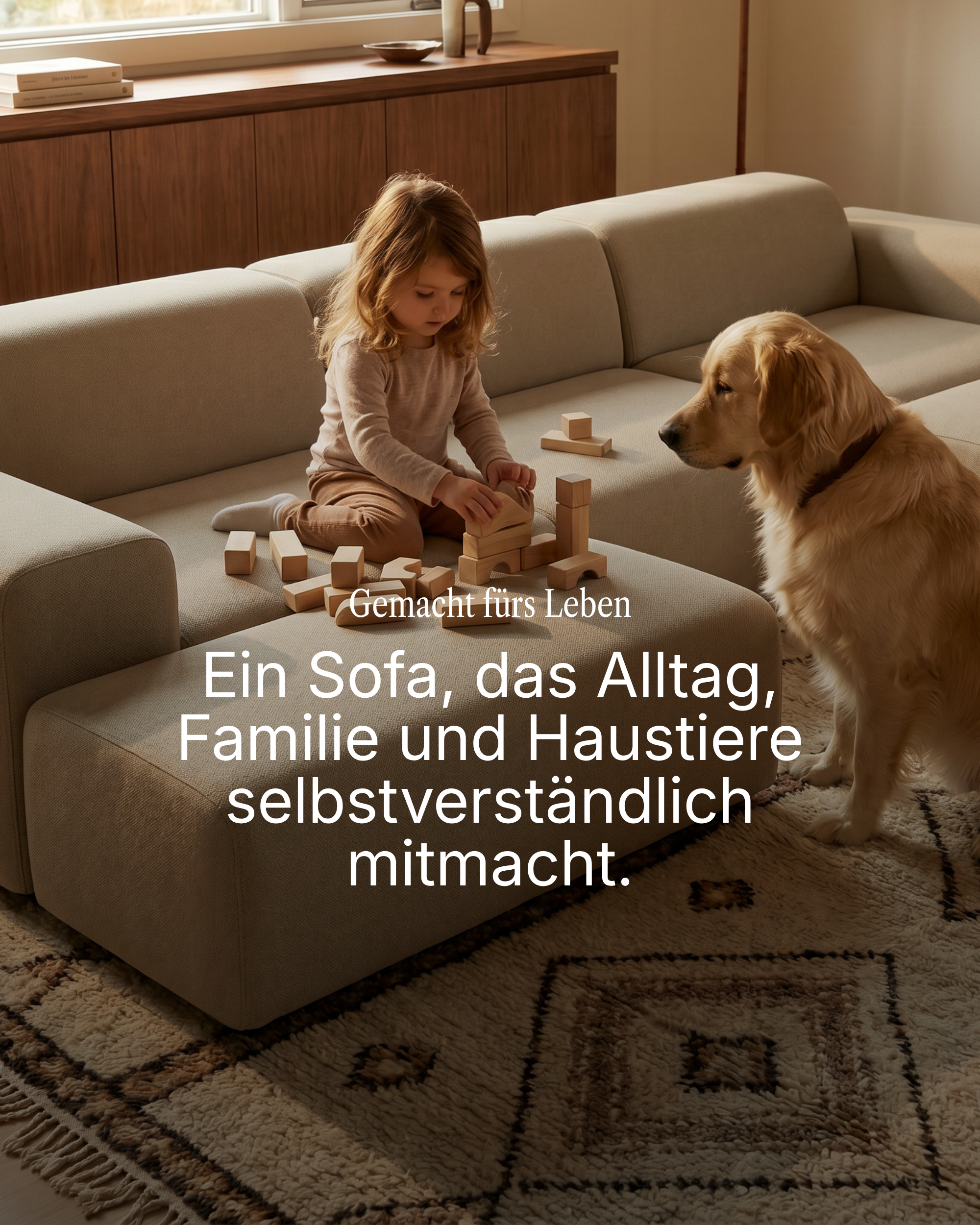 Modulares Sofa Nina U-Form / Wohnlandschaft mit Schlaffunktion