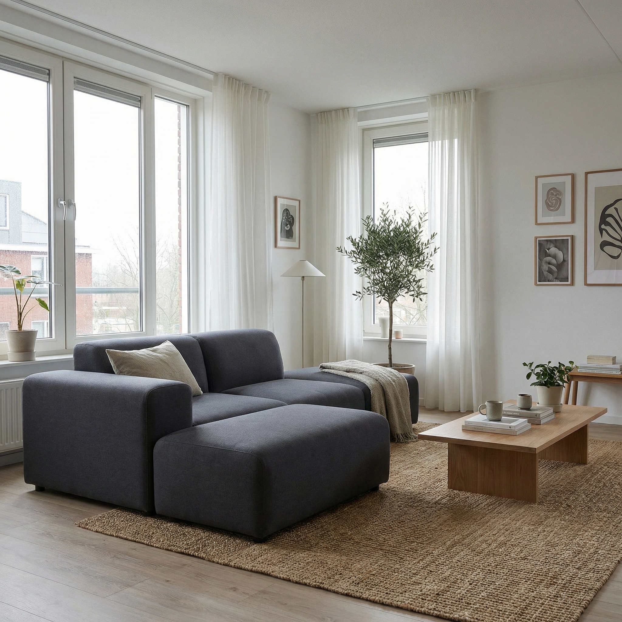 Austrian modular corner sofa Nina 4-seater with sleep function