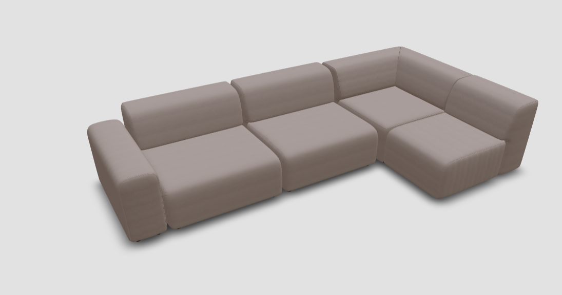 Outlet - Modulares Ecksofa Nina 4-Sitzer mit Schlaffunktion