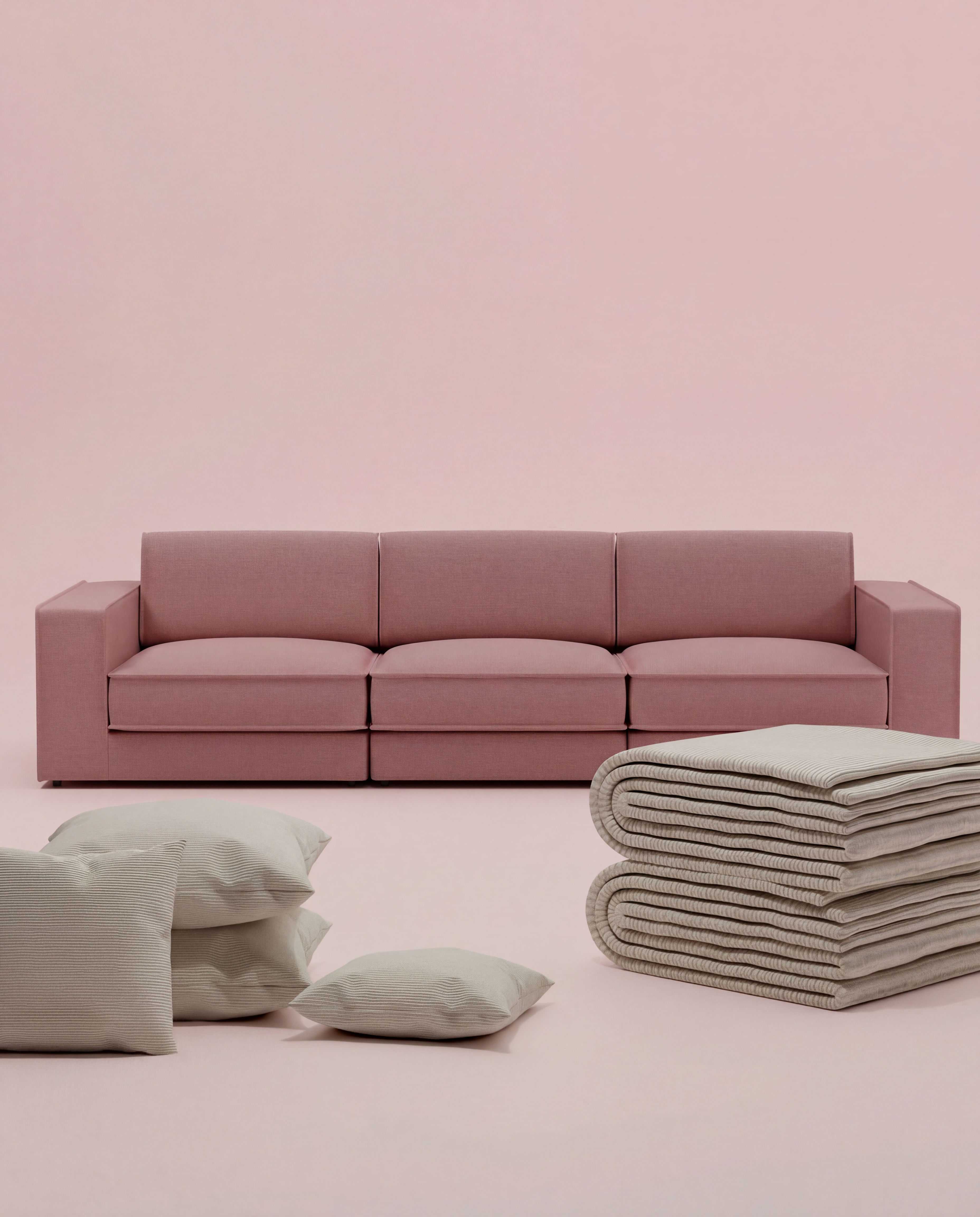 3 in 1 Set Modulares Sofa Terra 3-Sitzer mit Schlaffunktion