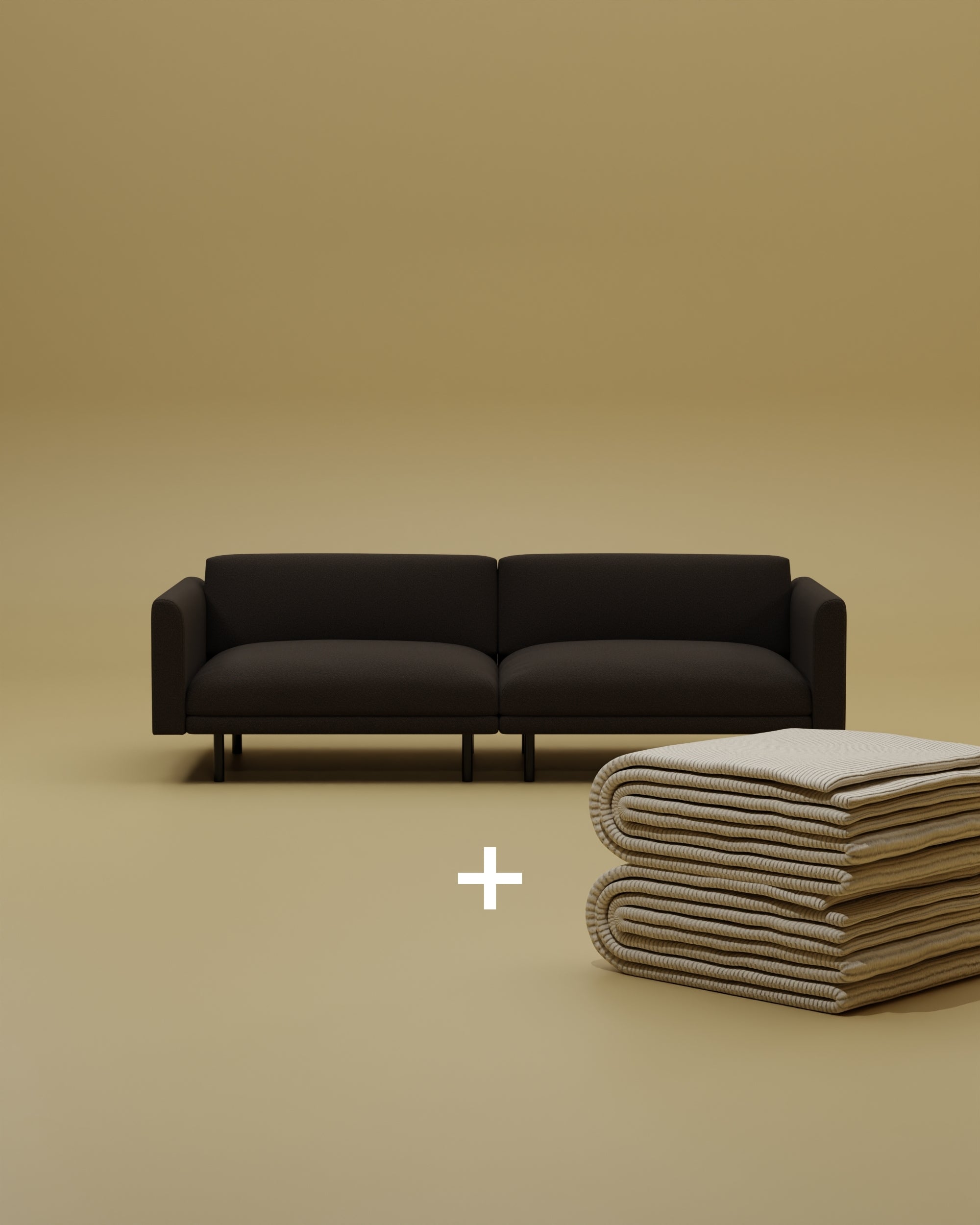 Modular sofa Aera 2.5-seater with sleeping function 2 in 1 set