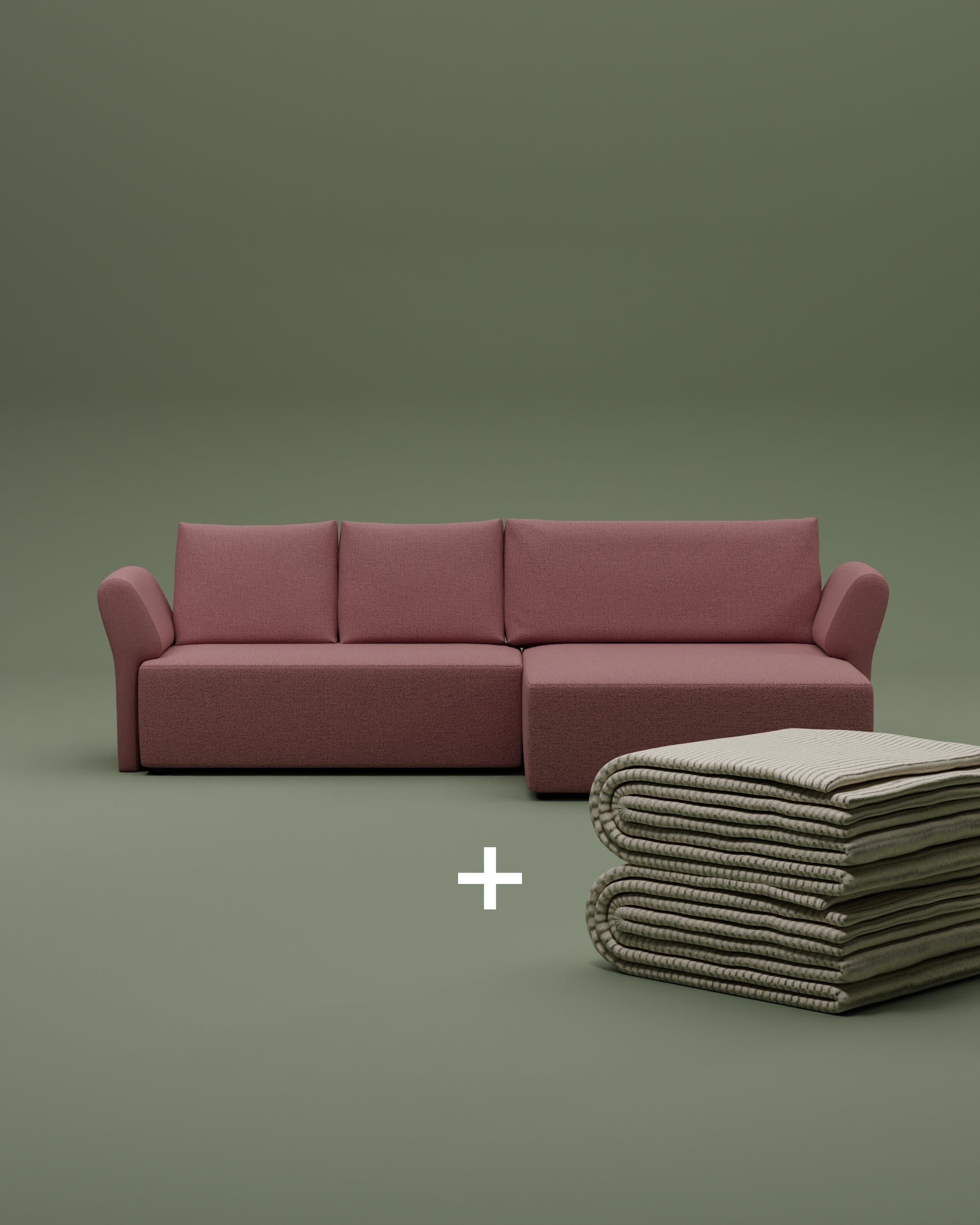 Modulares Sofa Amy 4-Sitzer mit Schlaffunktion